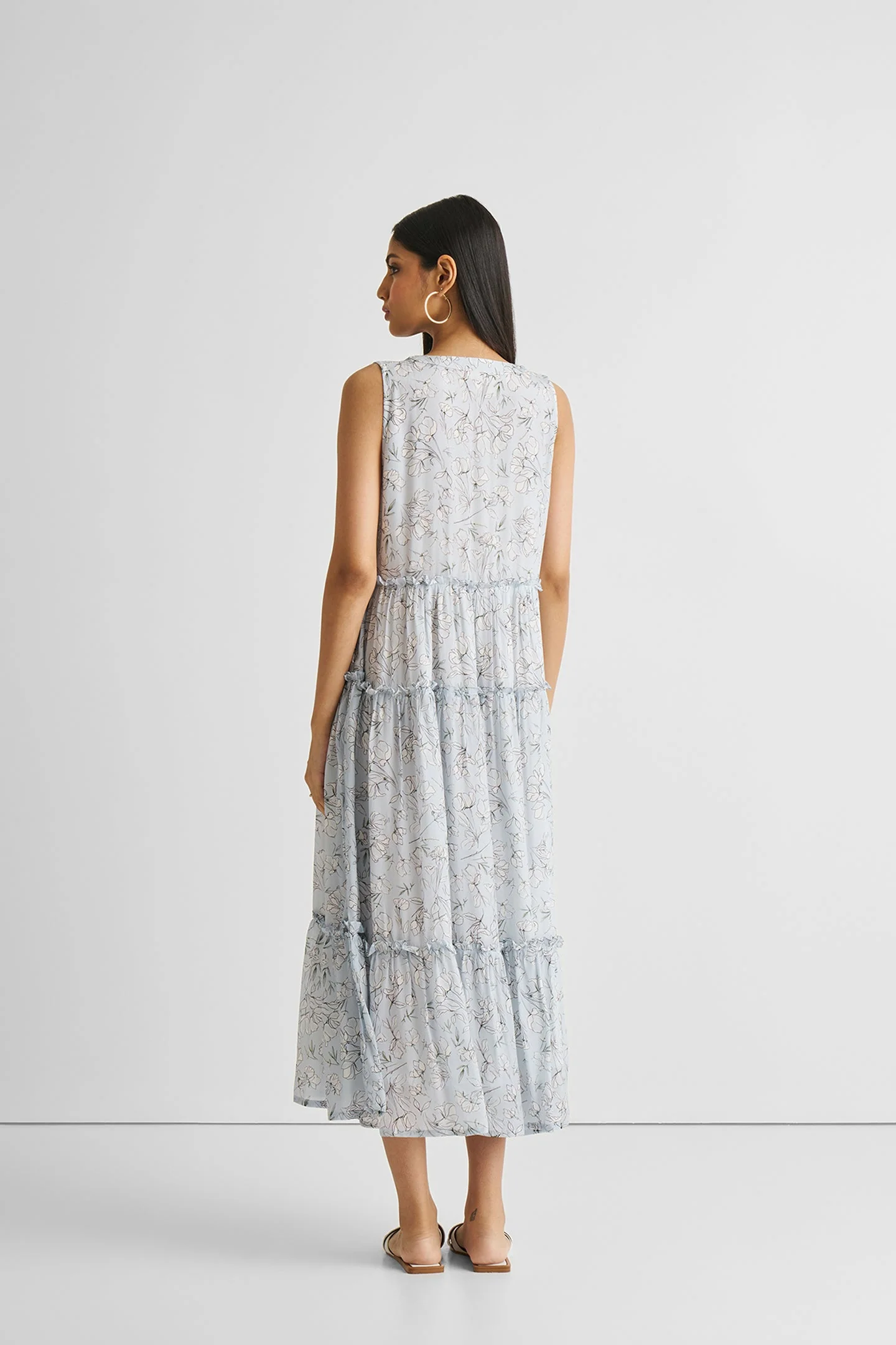 Perfect Resort Maxi Dress in Blue Florals - Image 2