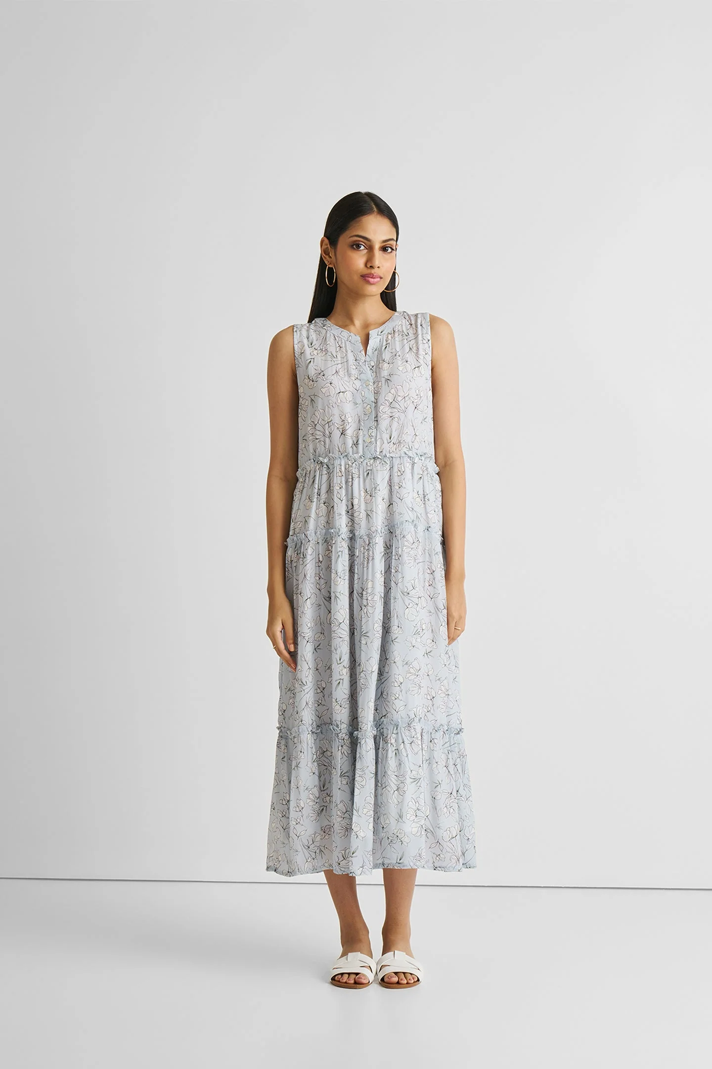 Perfect Resort Maxi Dress in Blue Florals - Image 3