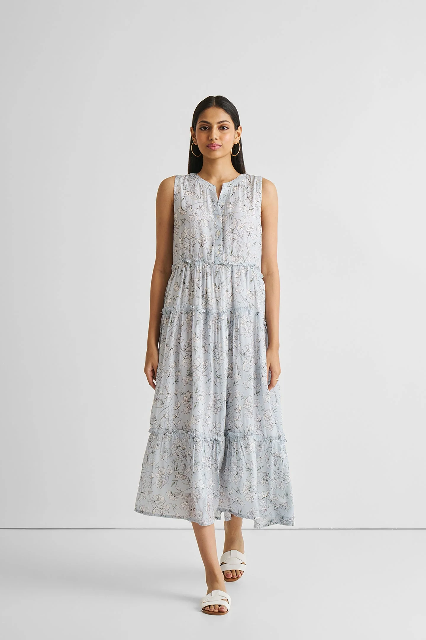 Perfect Resort Maxi Dress in Blue Florals - Image 5