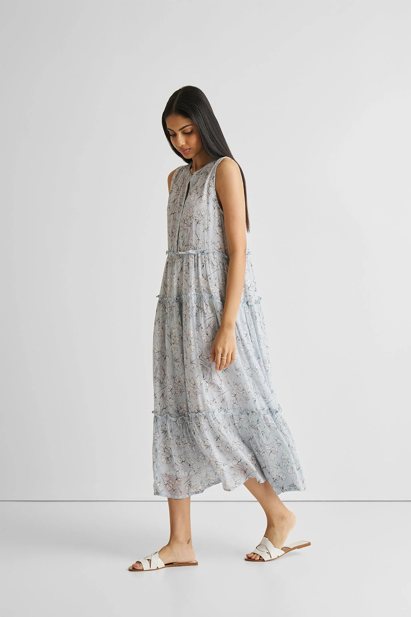 Perfect Resort Maxi Dress in Blue Florals - Image 6