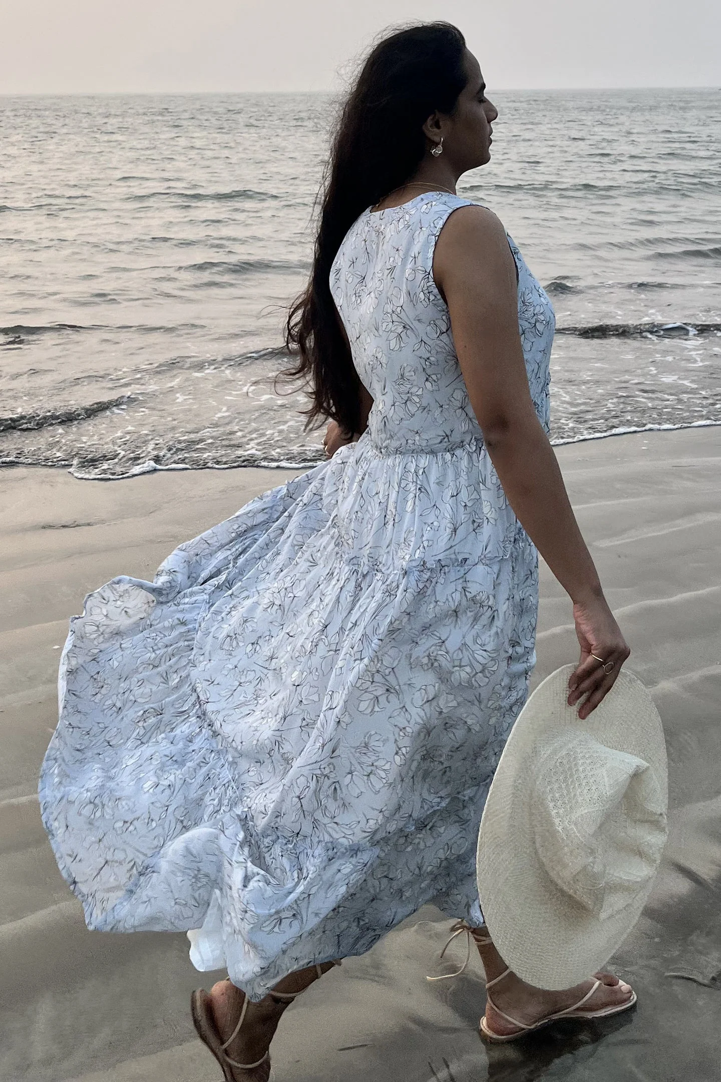 Perfect Resort Maxi Dress in Blue Florals - Image 8