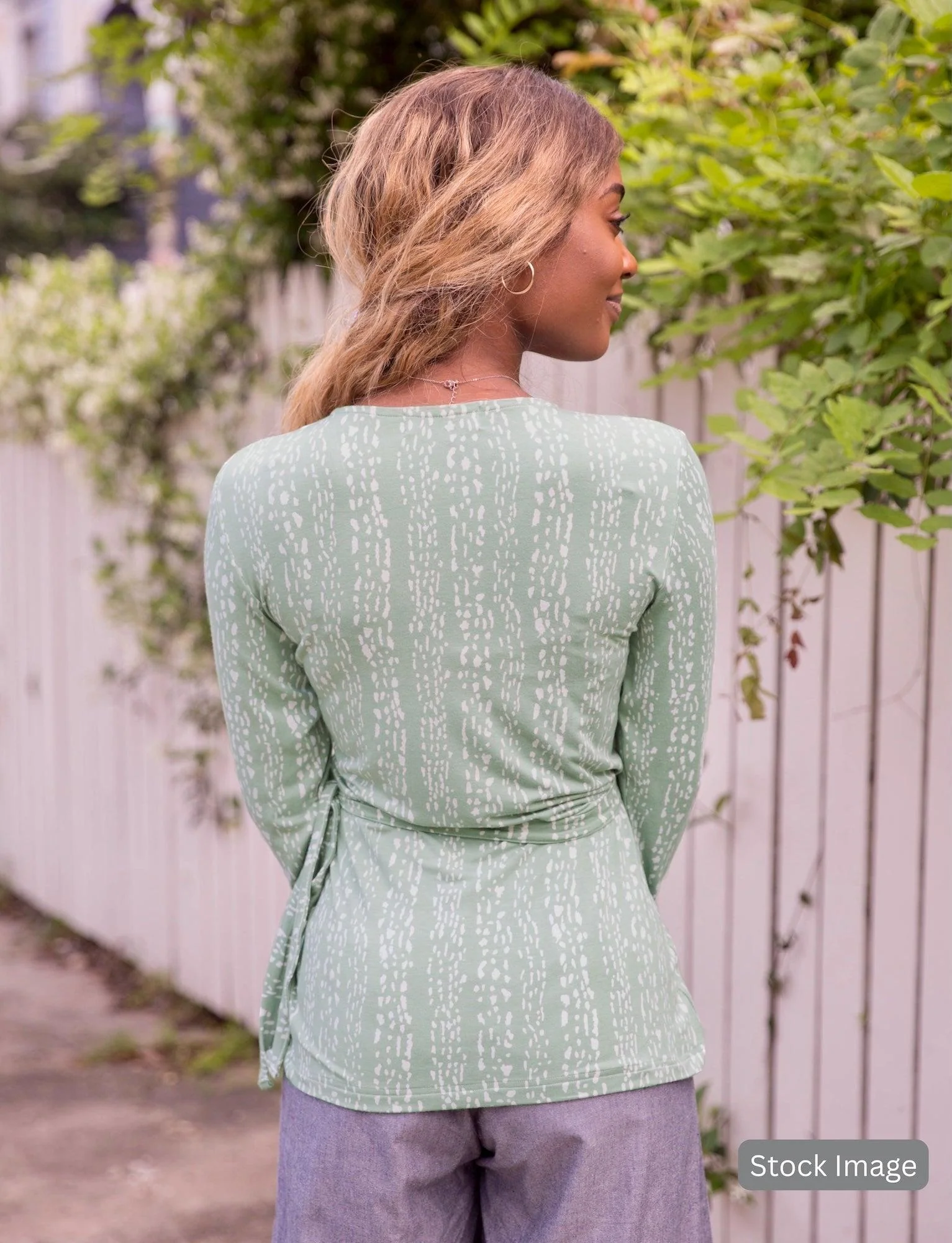 Peridot Organic Wrap Top : Pre-Loved - Image 3