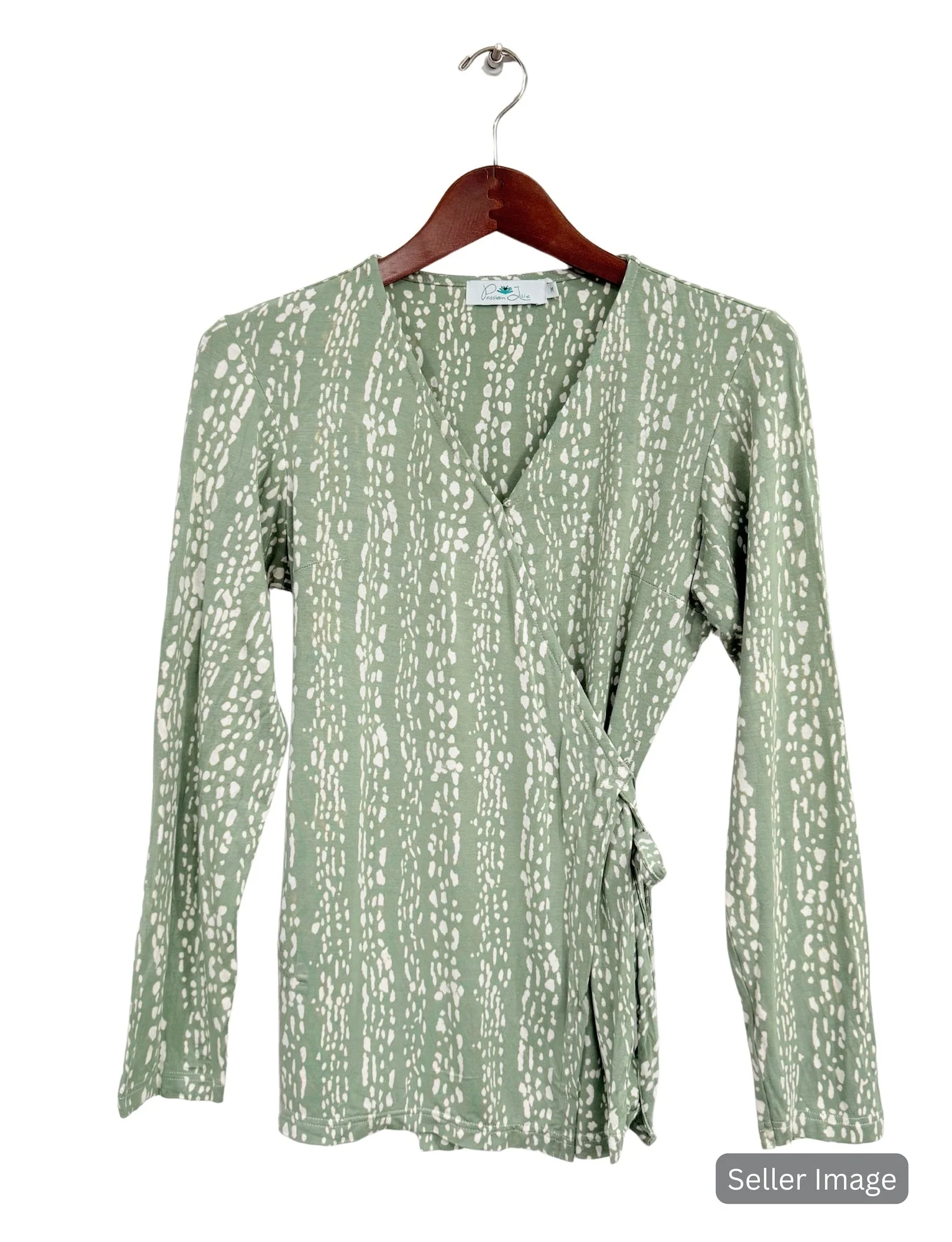 Peridot Organic Wrap Top : Pre-Loved - Image 4