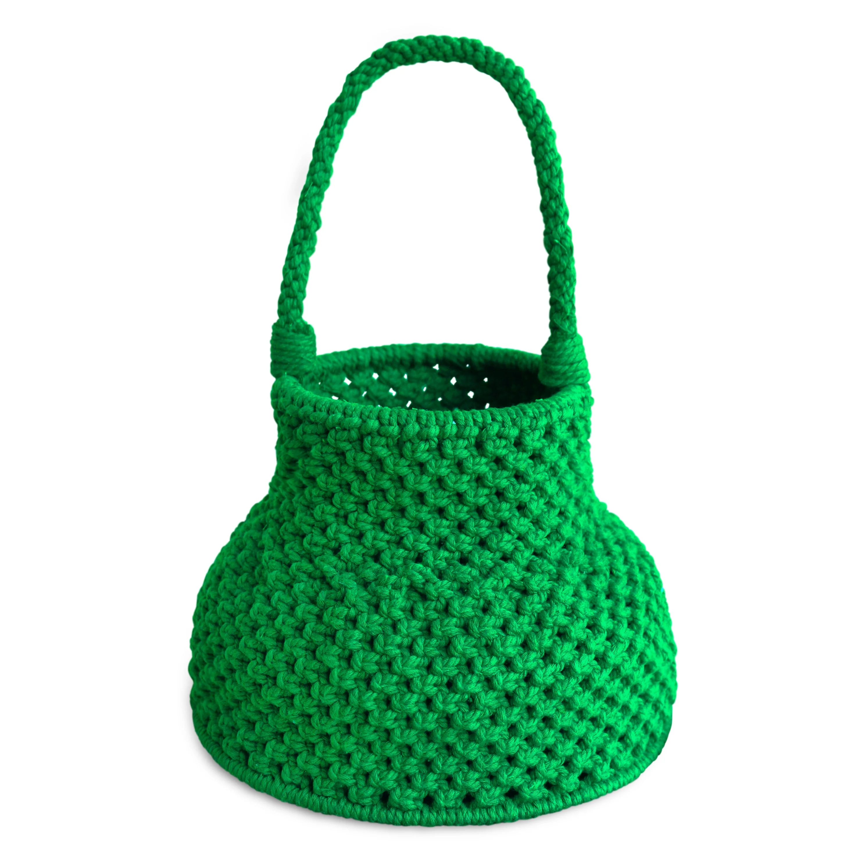 PETITE NAGA Macrame Bucket Bag, in Green - Image 4