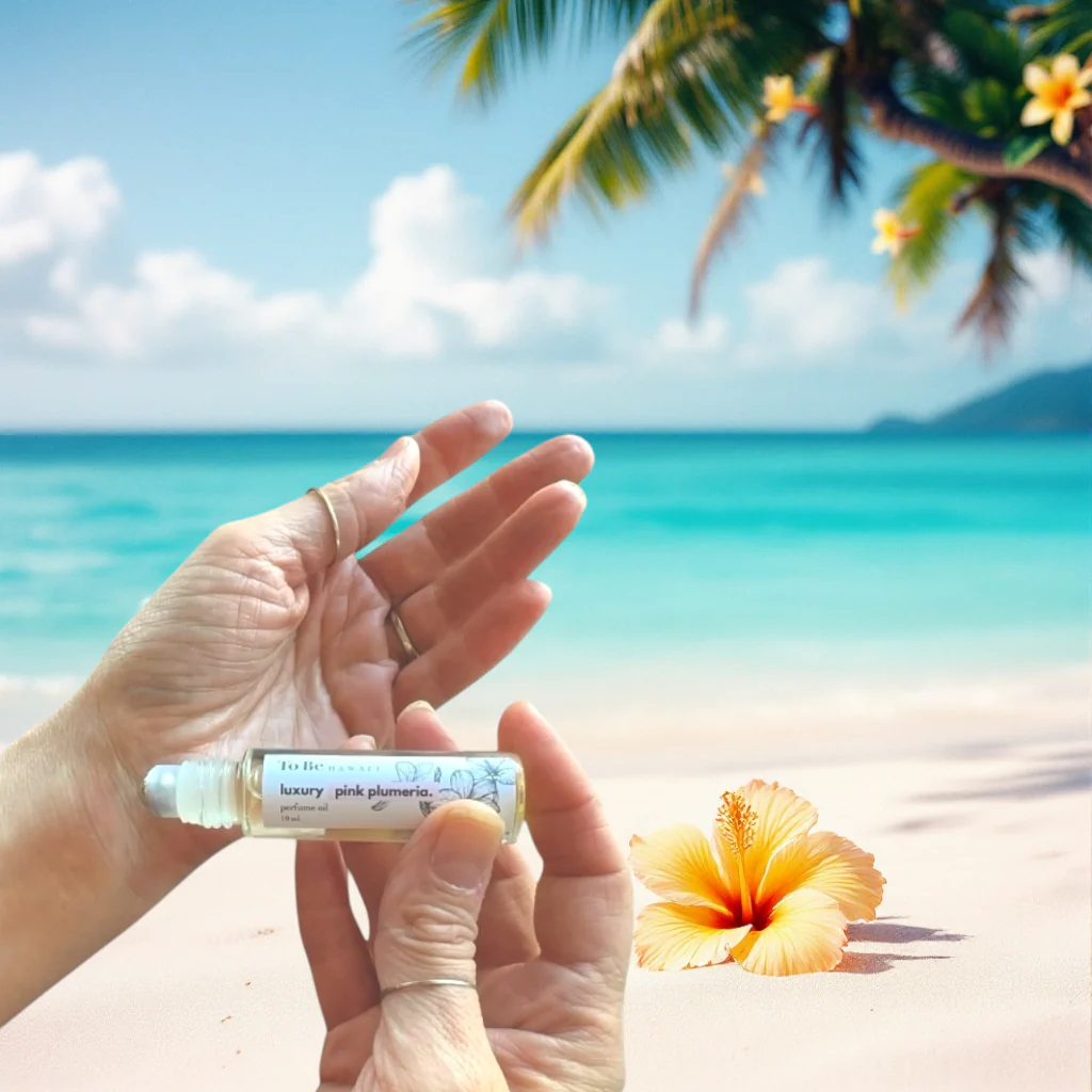 Pink Plumeria Luxury Perfume Roller - Image 3
