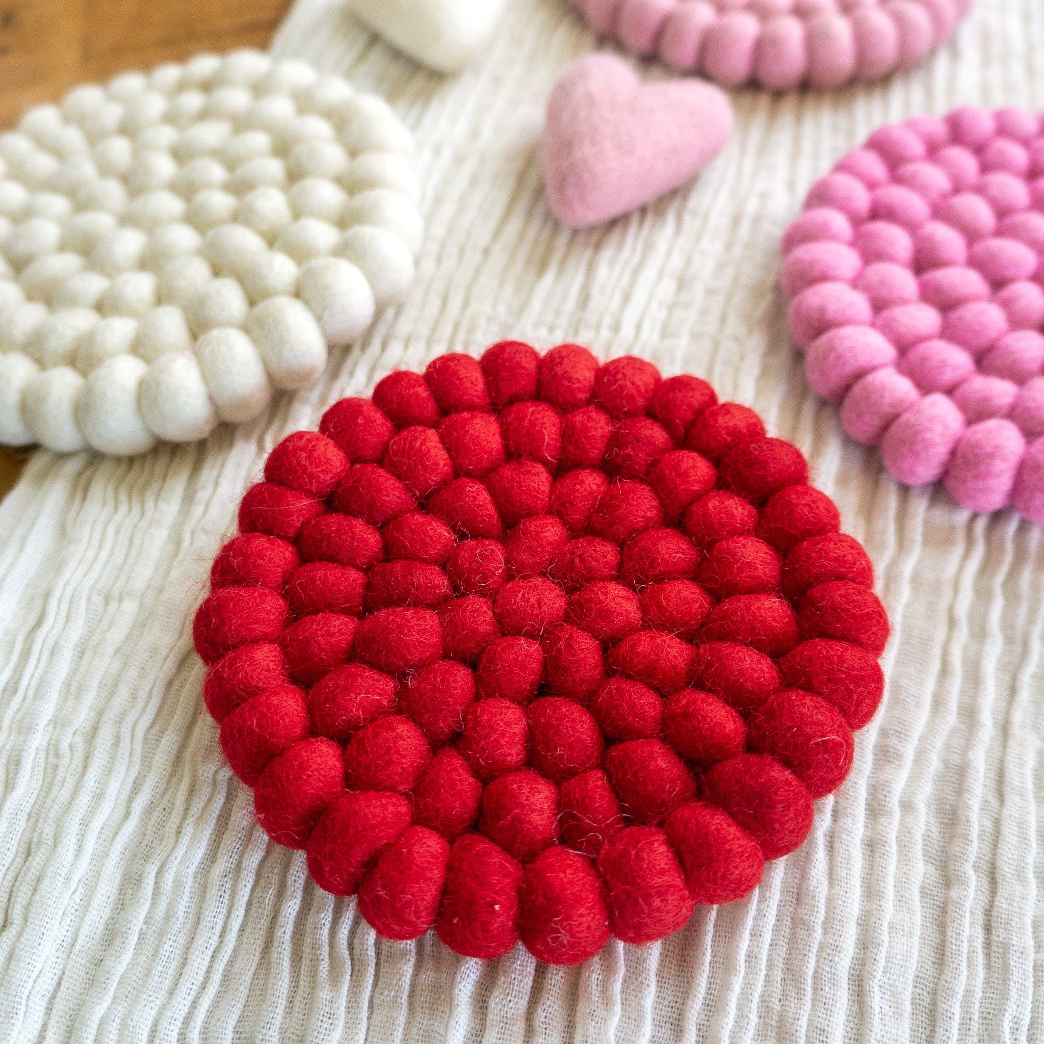 Pink Valentine's Eco Coasters - Image 4