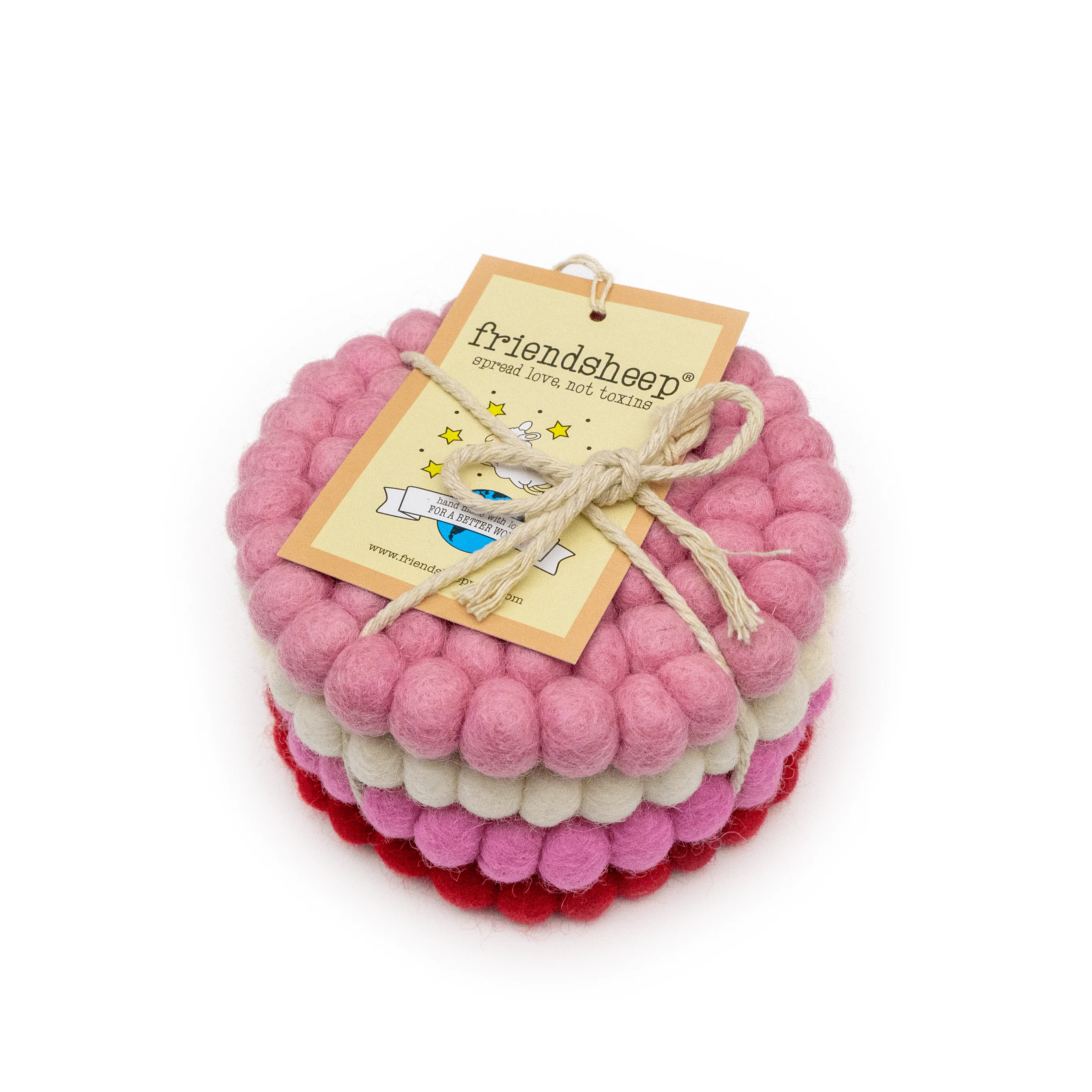 Pink Valentine's Eco Coasters - Image 6