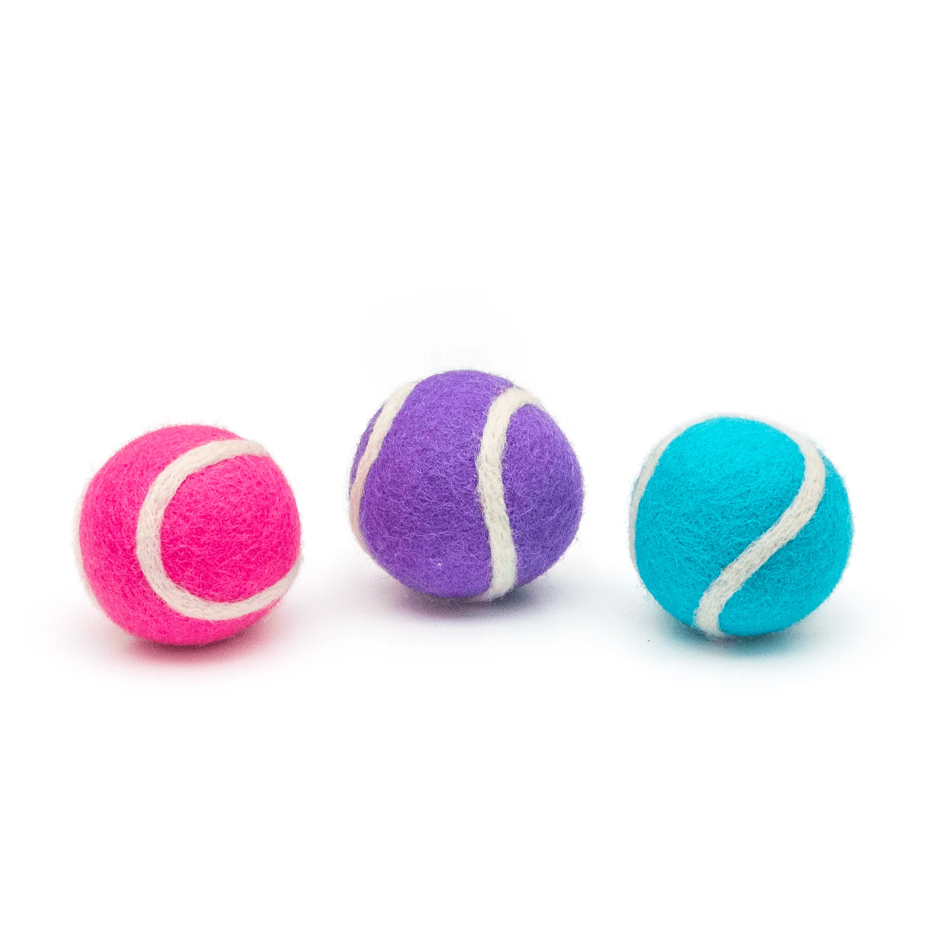 Pop Colors Mini Tennis Wool Balls 1.5 in - Set of 3 - Image 4