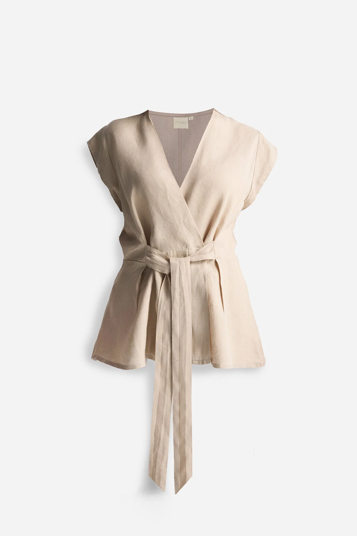Power Moves Short Sleeve Top in Neutral Beige - Image 7