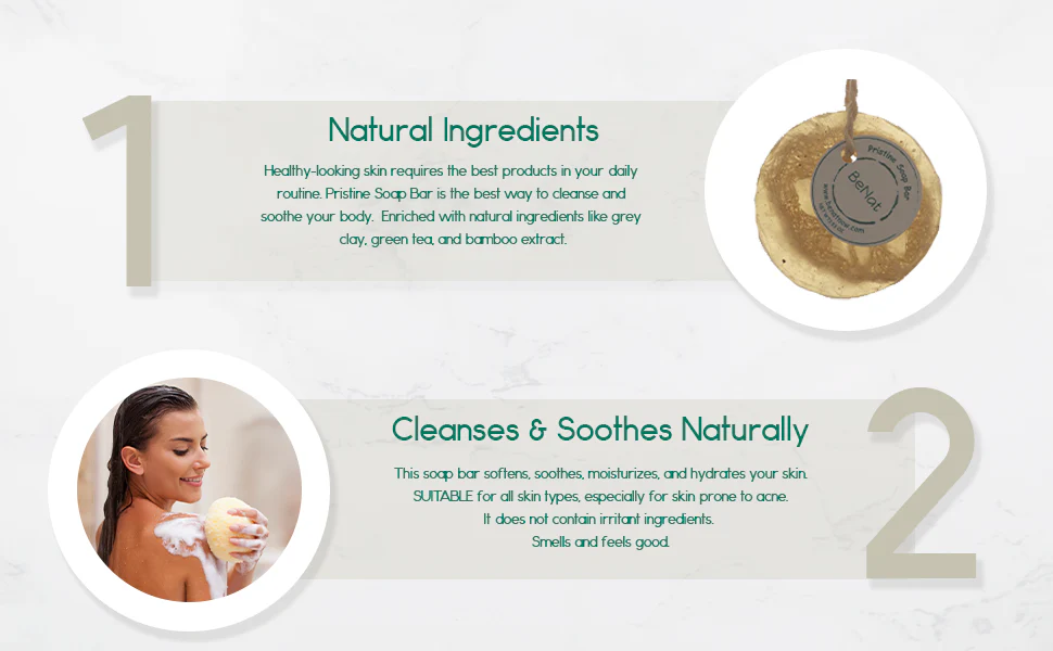Pristine Soap Bar. Green Clay, Bamboo, and Green Tea. - Image 7