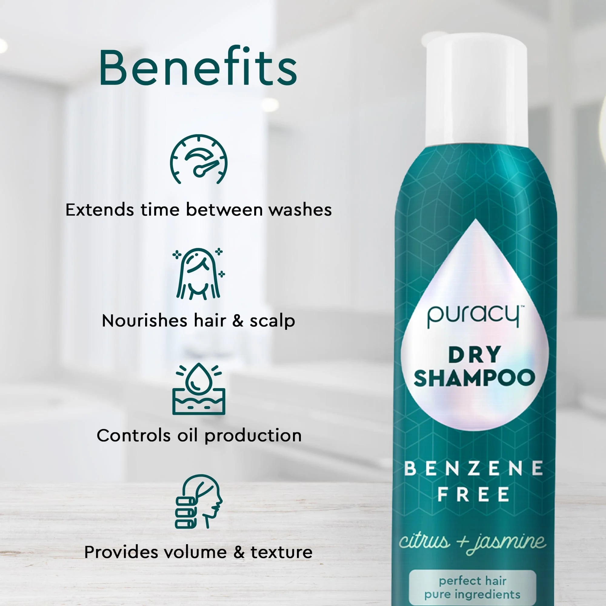 Puracy Dry Shampoo (Benzene & Silicone-Free, Color-Safe) - Image 2