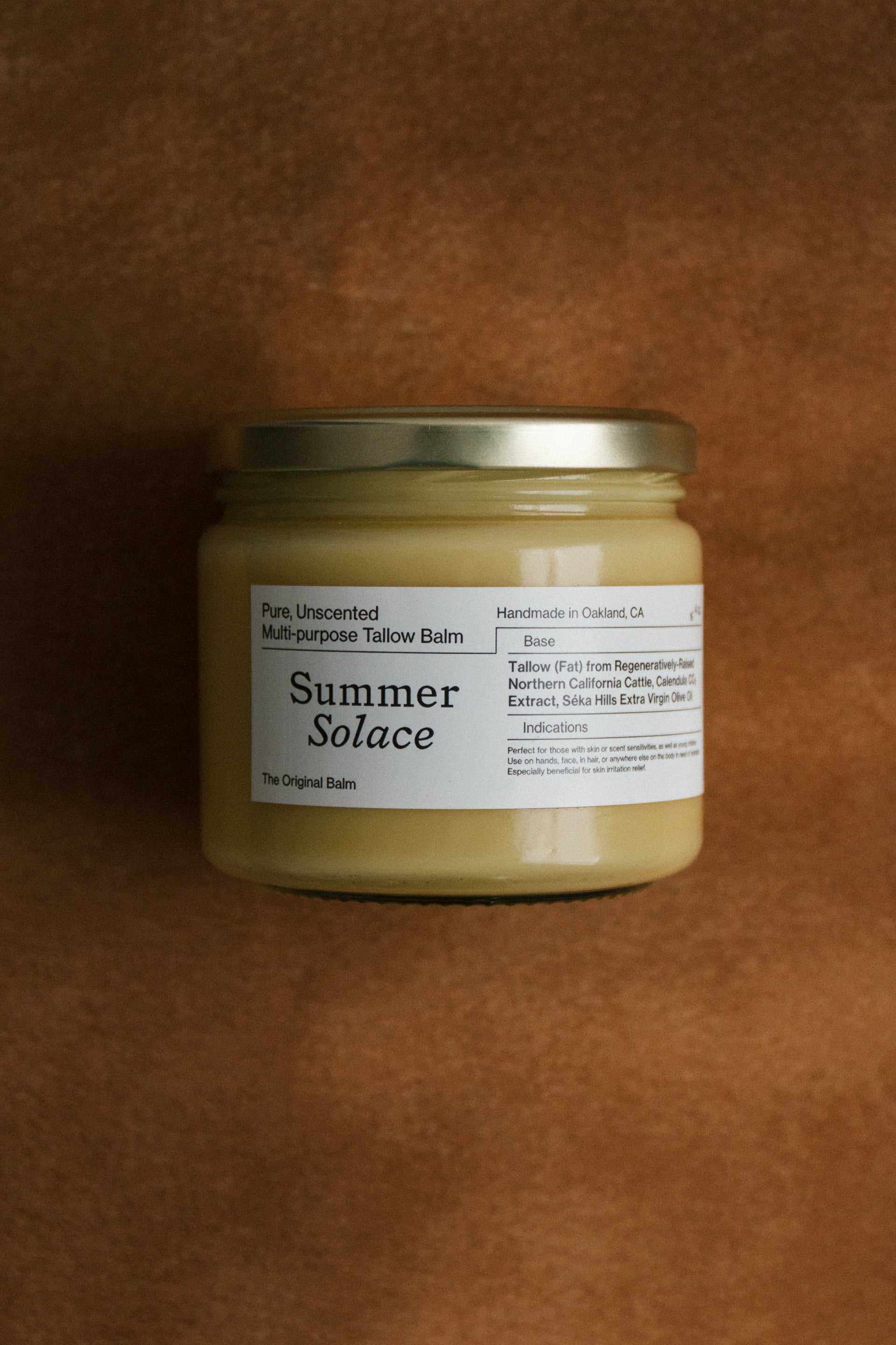 Pure Unscented – Family Size Tallow Balm | 11.5 oz Bulk in Clear Glass - Image 3
