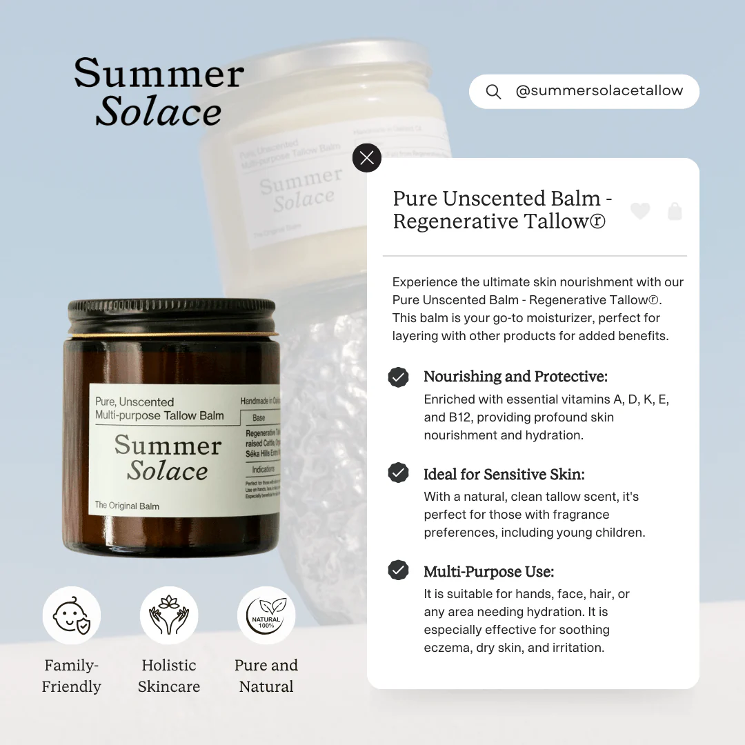 Pure Unscented – Tallow Balm | Sensitive Skin - Image 10