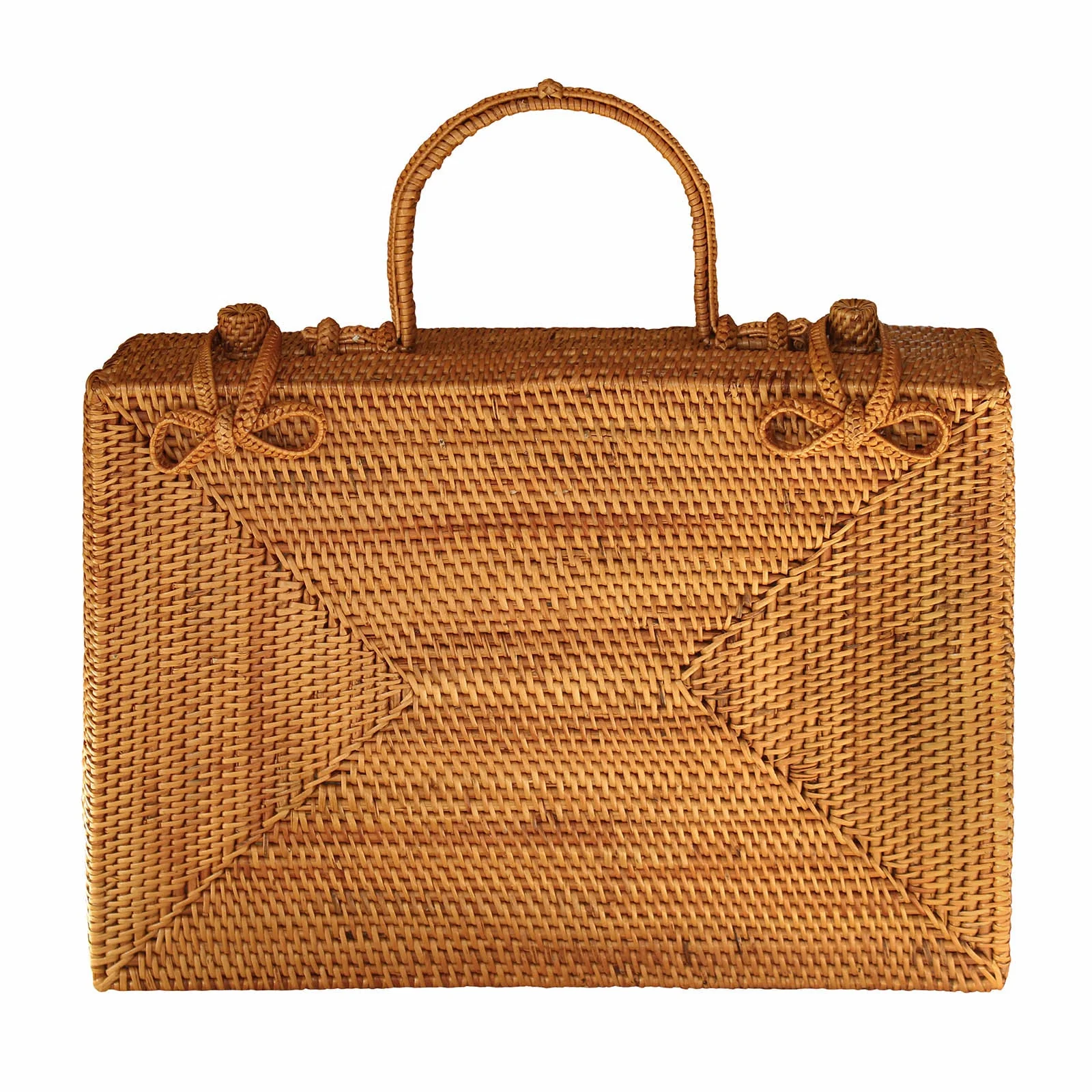 RAHAYU Atta Rattan Bag In Mocca Brown - Image 2