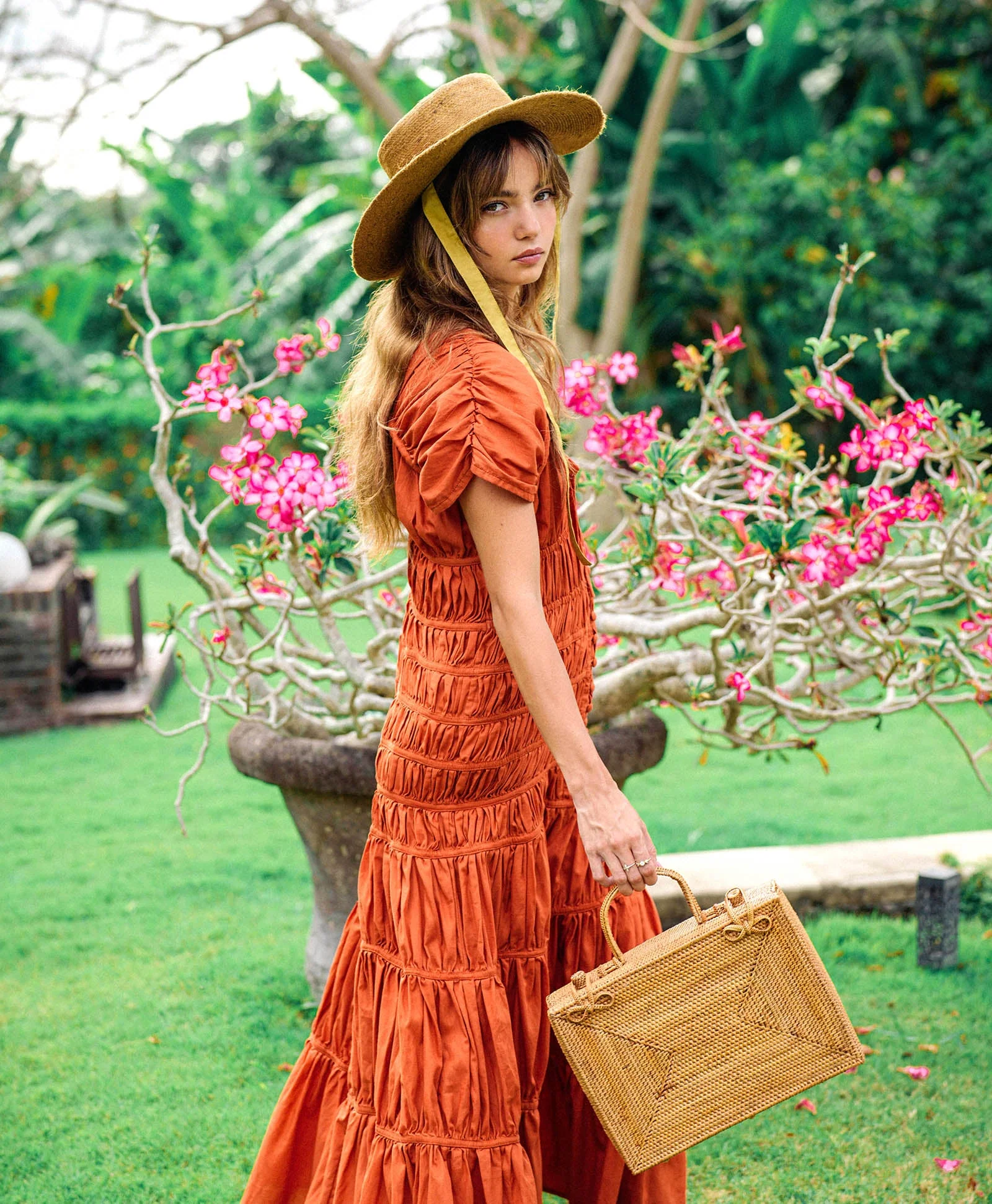 RAHAYU Atta Rattan Bag In Mocca Brown - Image 3