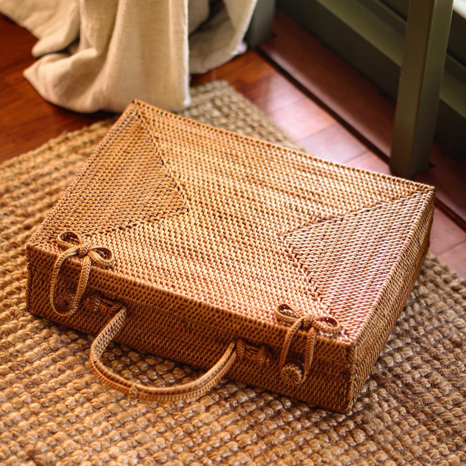 RAHAYU Atta Rattan Bag In Mocca Brown - Image 7