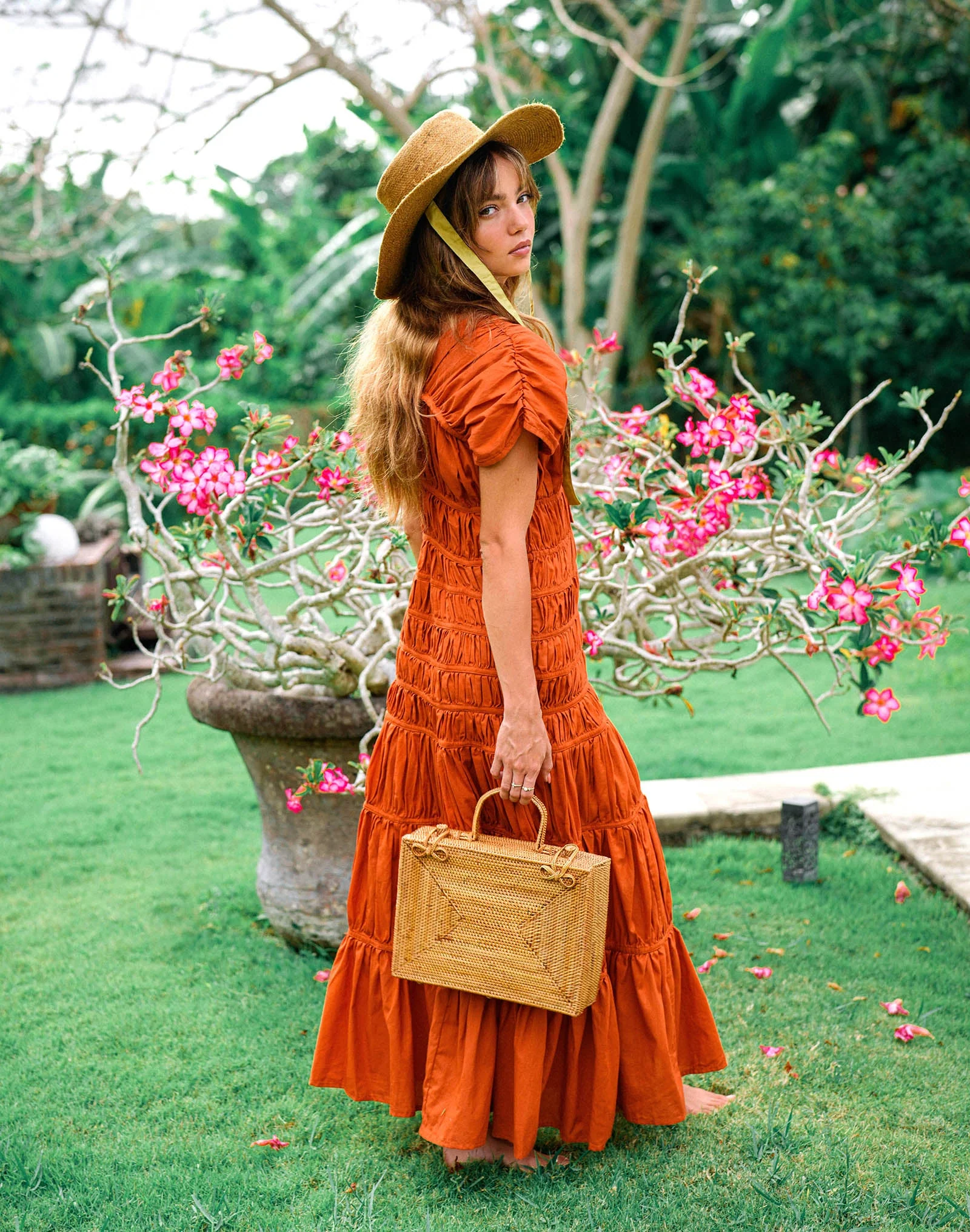 RAHAYU Atta Rattan Bag In Mocca Brown - Image 8