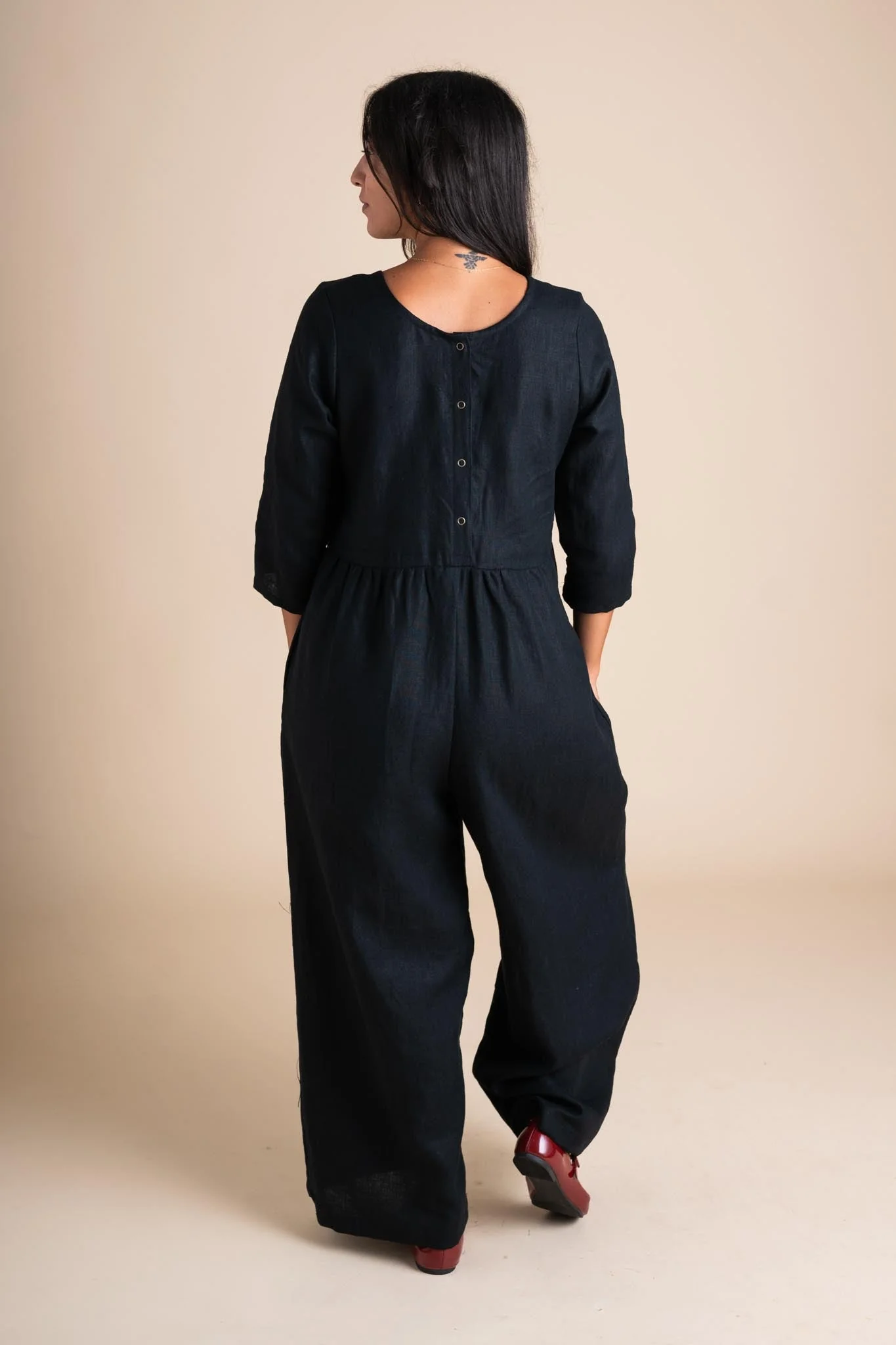 Ranch Jumpsuit in Black - Image 4