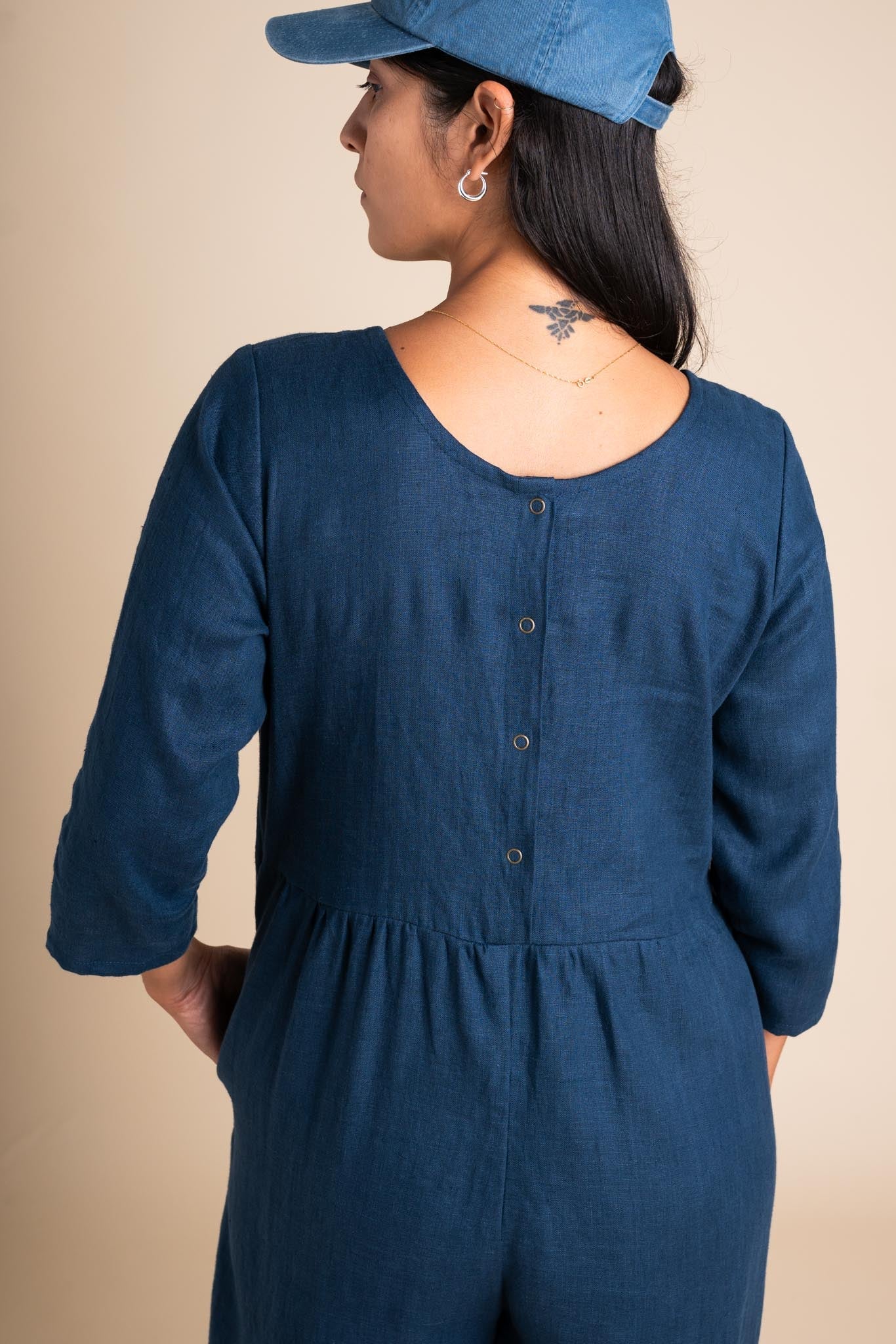 Ranch Jumpsuit in Navy - Image 5