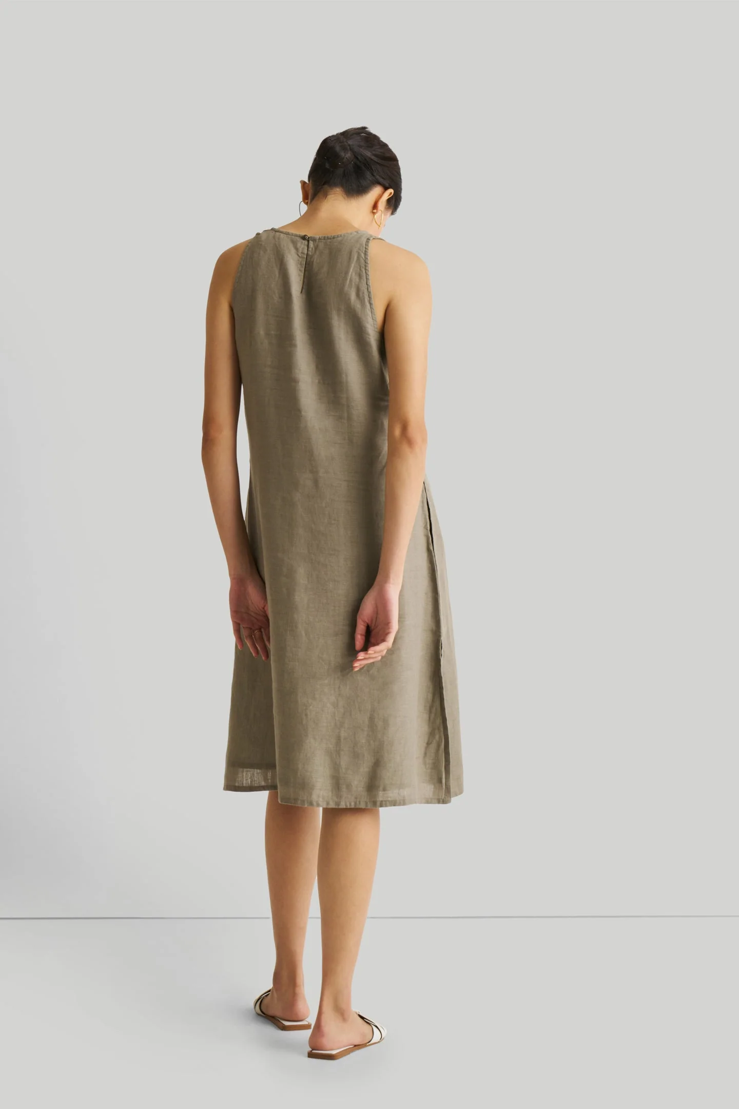 Reading Tea Leaves Dress in Dark Olive - Image 2