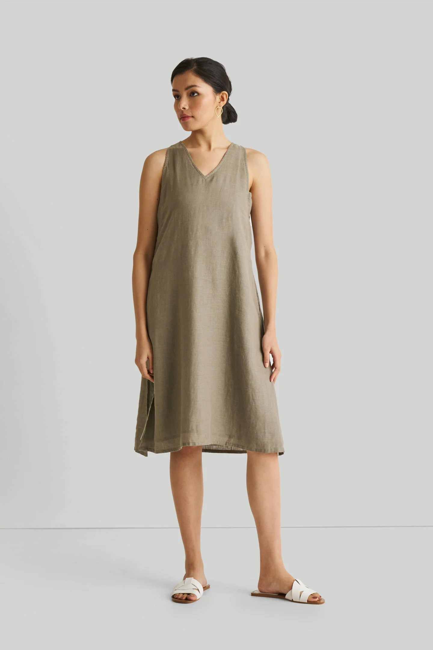 Reading Tea Leaves Dress in Dark Olive - Image 6