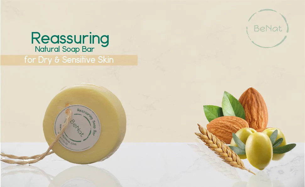 Reassuring Soap Bar. Wheat, Olive, and Almond Oil. - Image 4