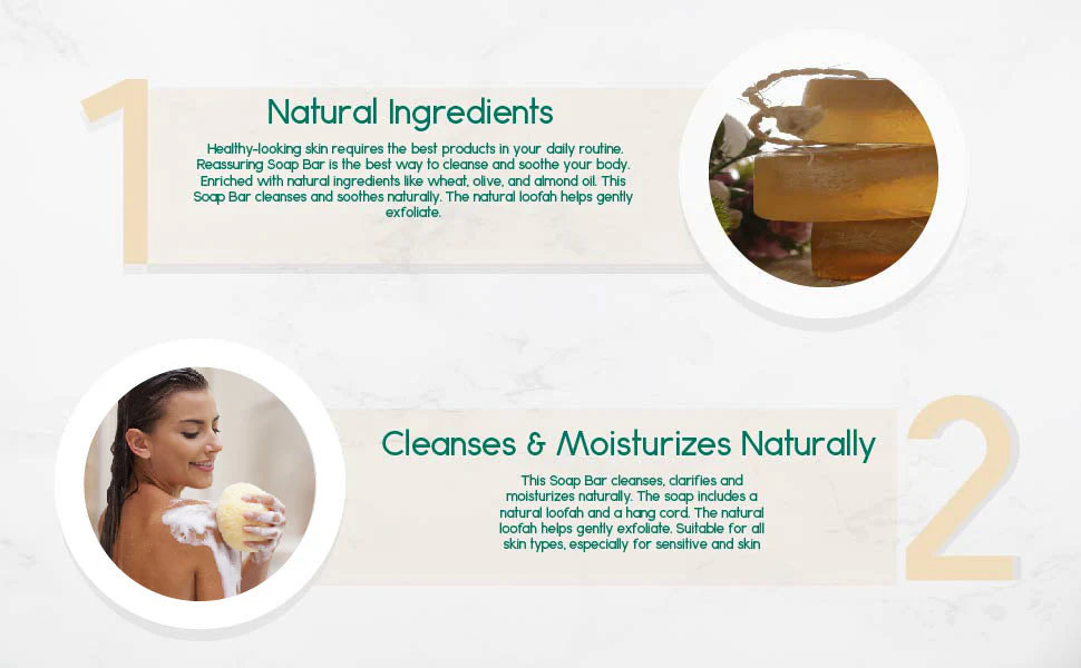 Reassuring Soap Bar. Wheat, Olive, and Almond Oil. - Image 7