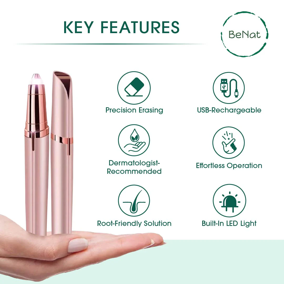 Rechargeable Facial + Eyebrow Hair Removers Set -2 Pack - Image 3