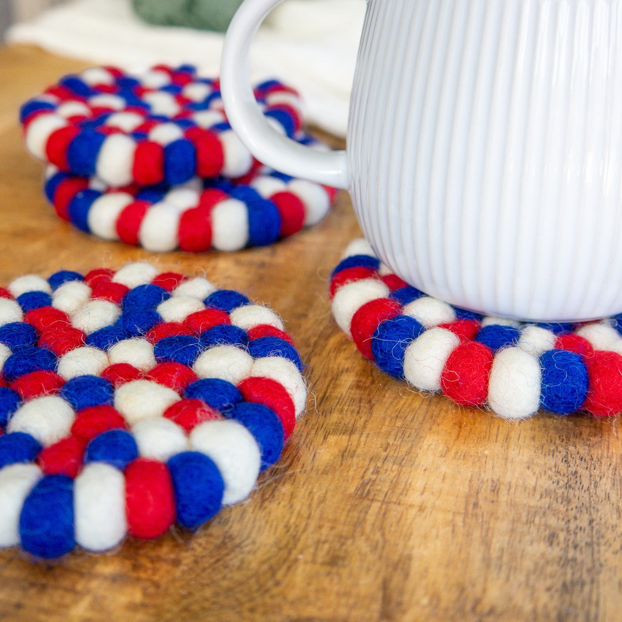 Red White and Blue Eco Coasters - Image 2