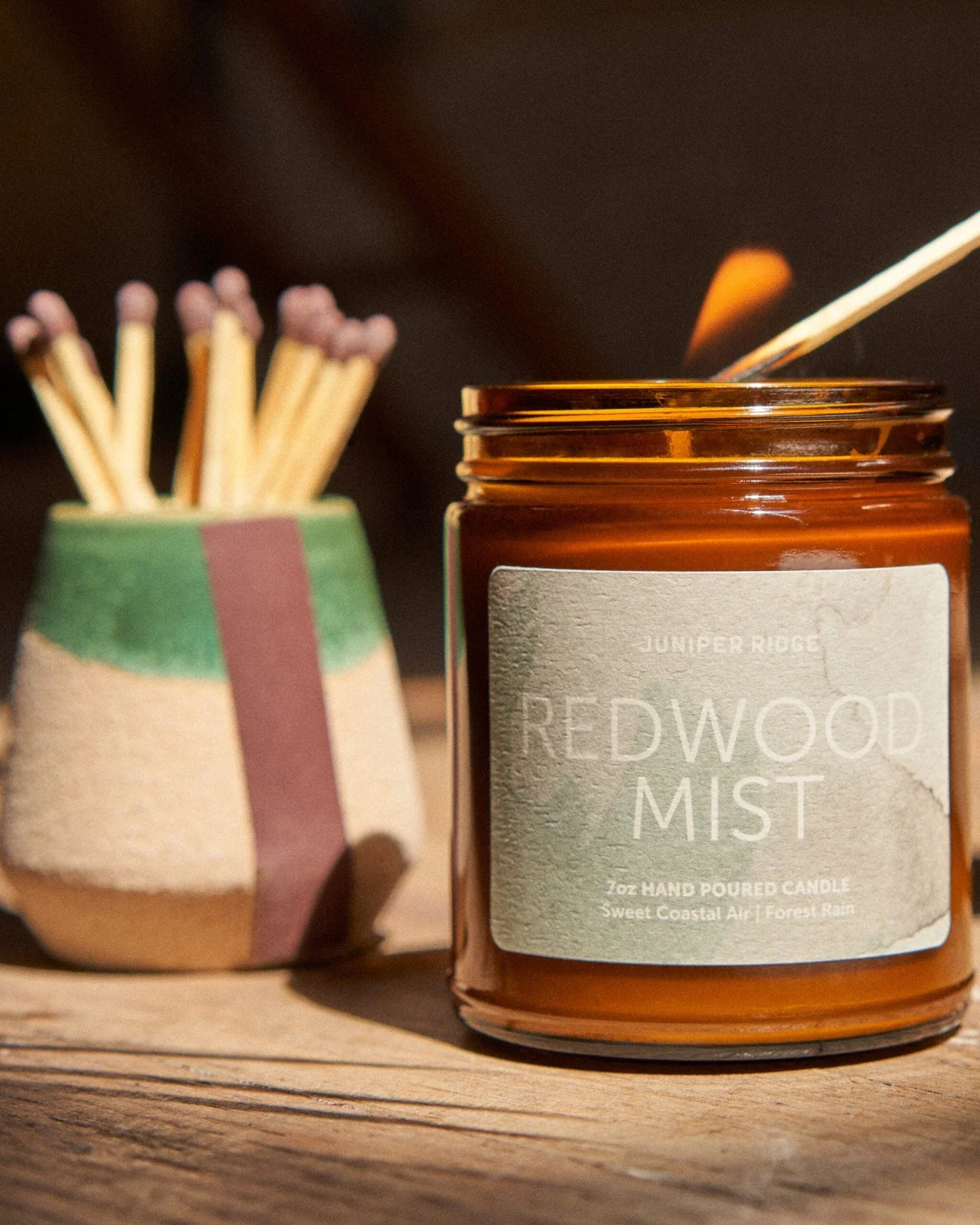 Redwood Mist Essential Oil Candle - Image 2