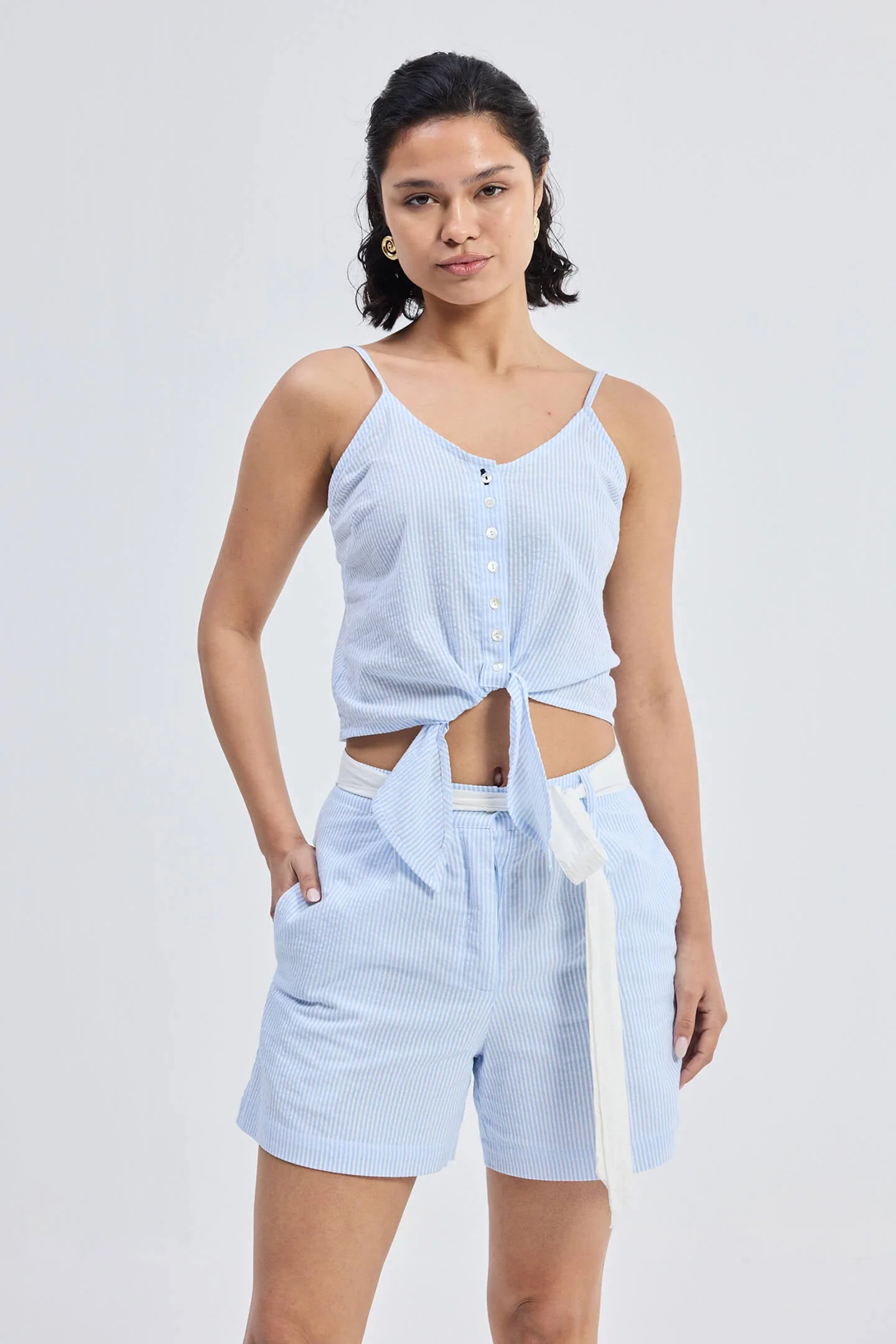 Regular Fit Shorts in Stripes - Image 6