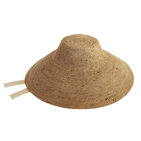 REIGN Jute Straw Hat In Nude Beige - Image 2