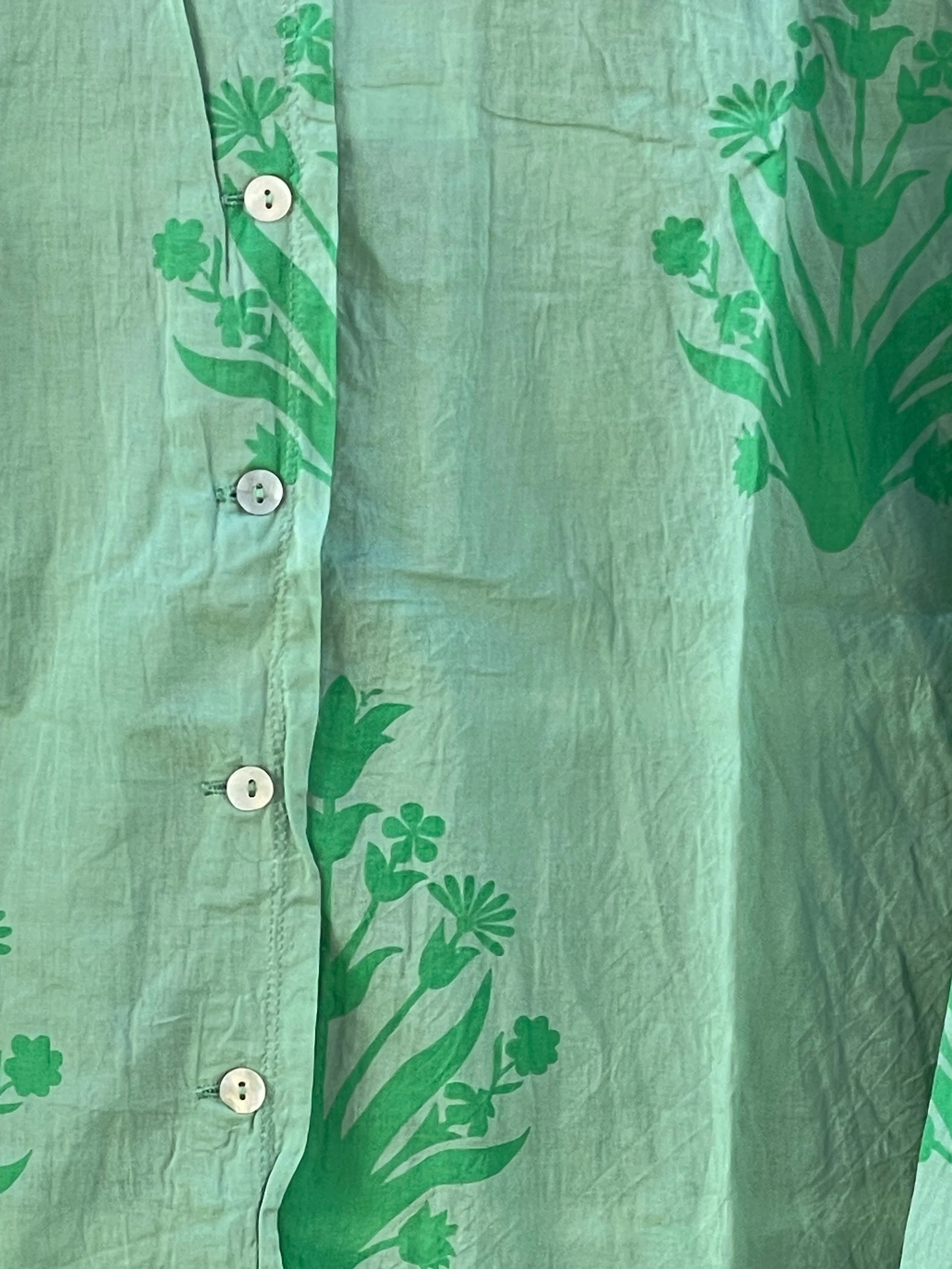 Relaxed Boyfriend Shirt - Cameo Floral Overdye Watercress - Image 6