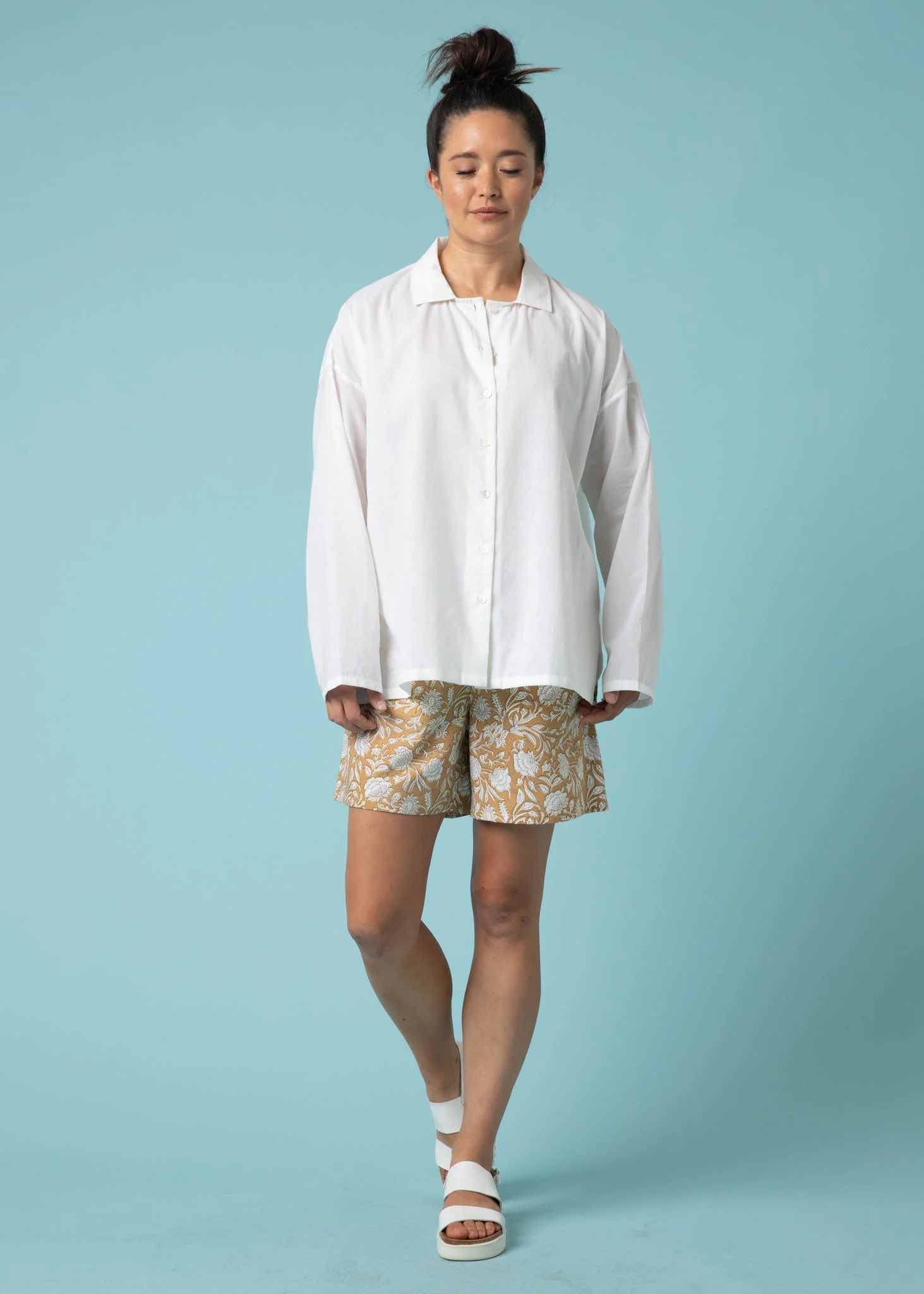 Relaxed Boyfriend Shirt - White - Image 3