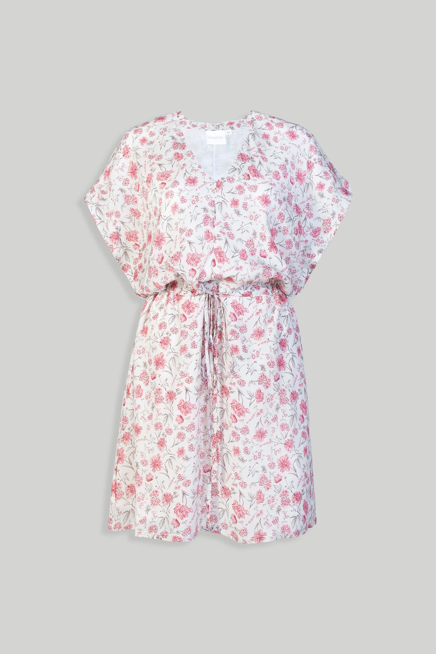 Relaxed Drawstring Floral Dress - Image 8