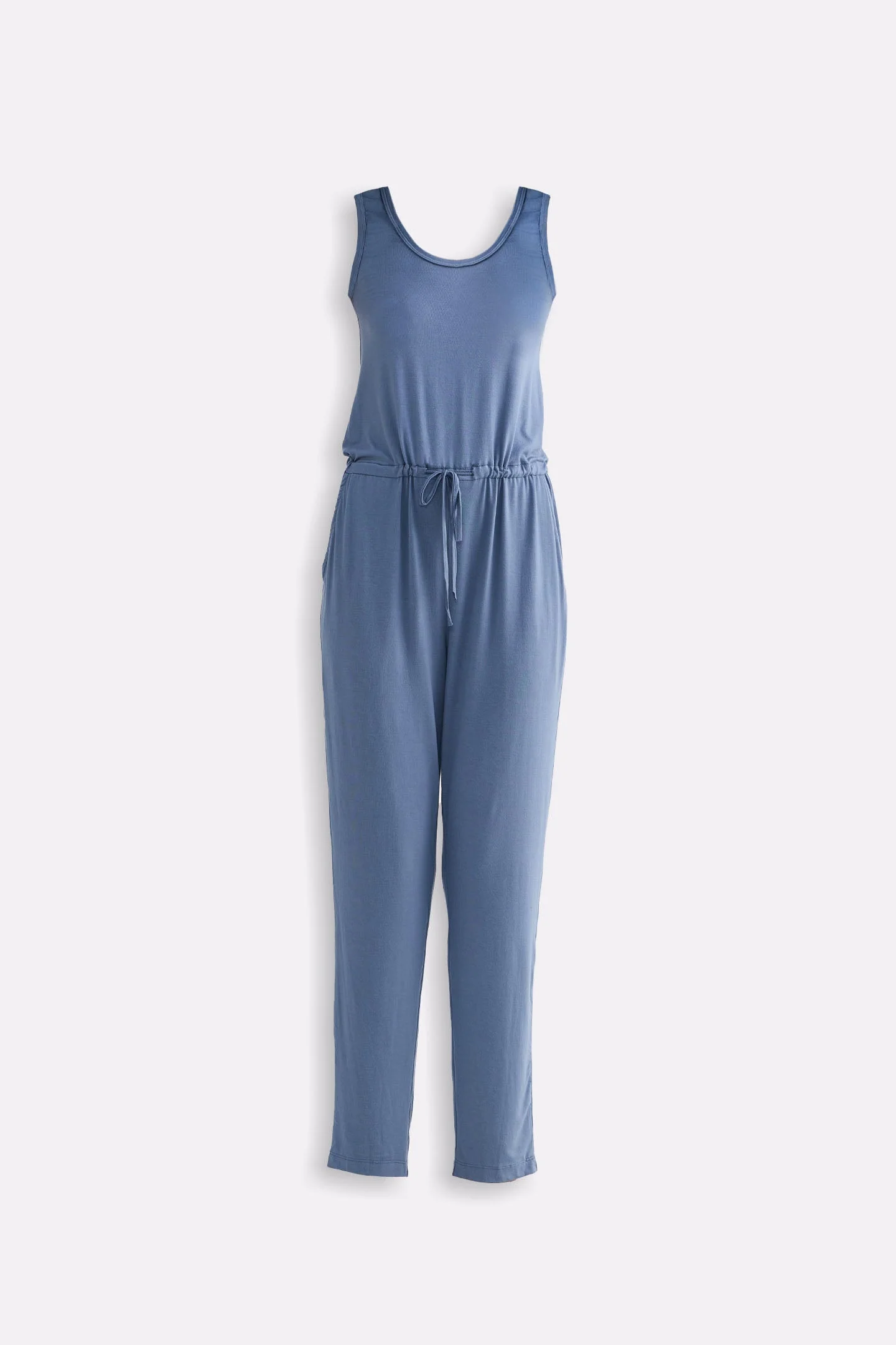 Relaxed Drawstring Jumpsuit in Blue - Image 15