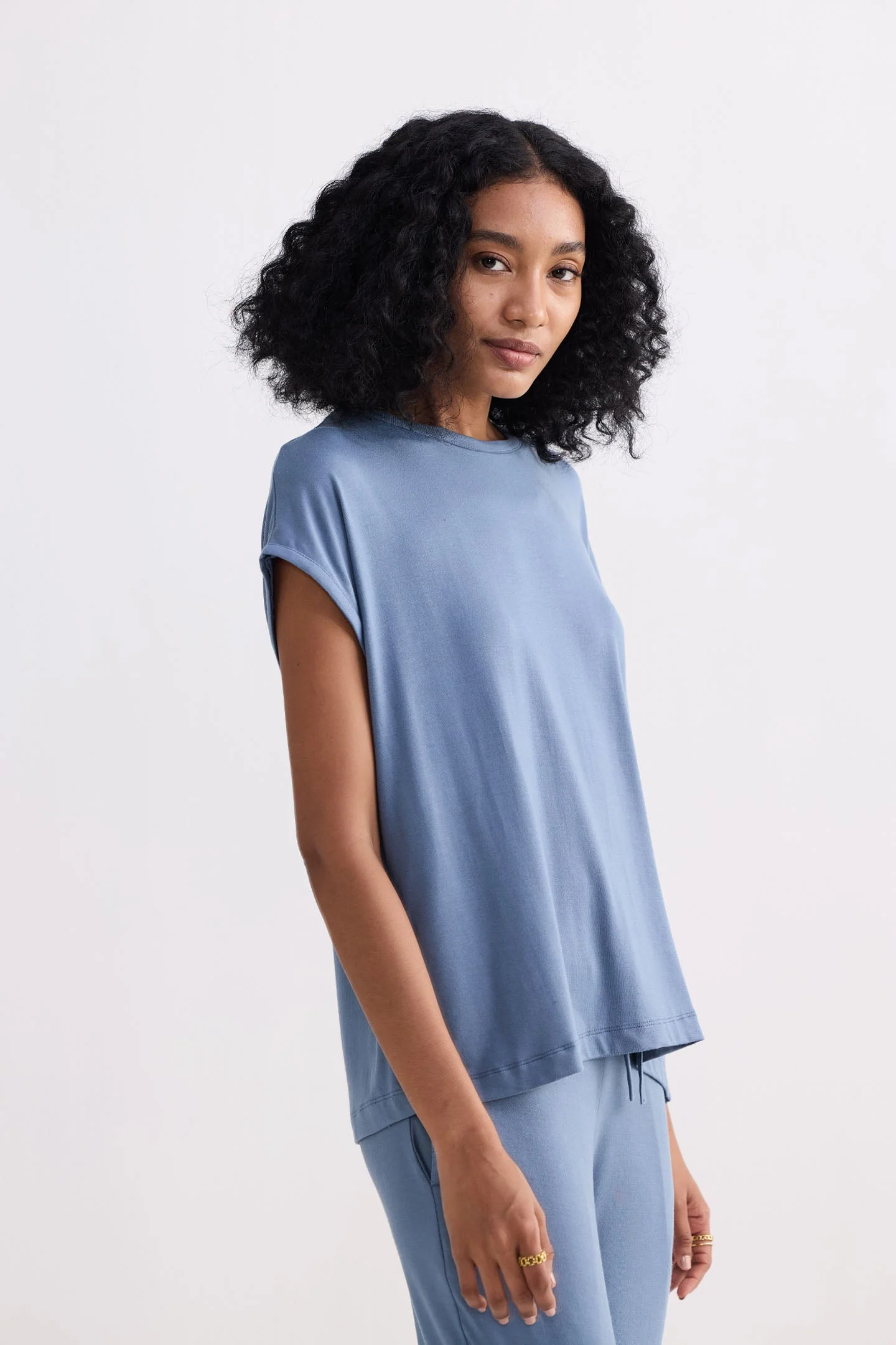 Relaxed Tee in Blue - Image 3