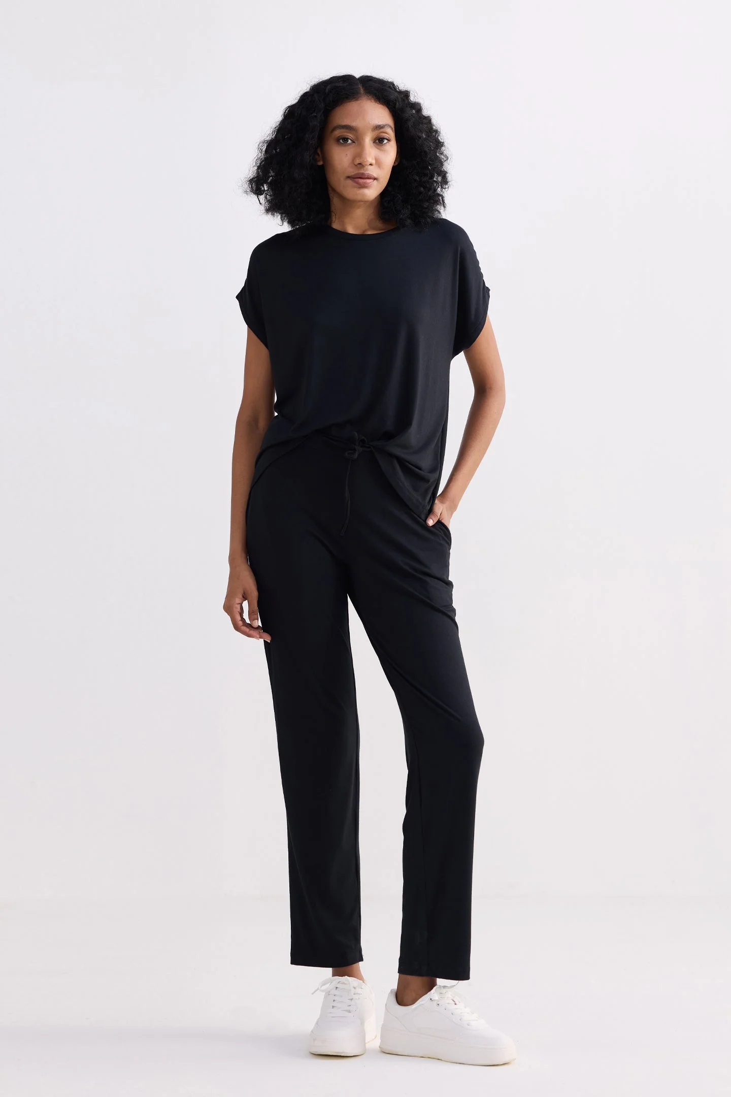 Relaxed Tee Set in Black - Image 10