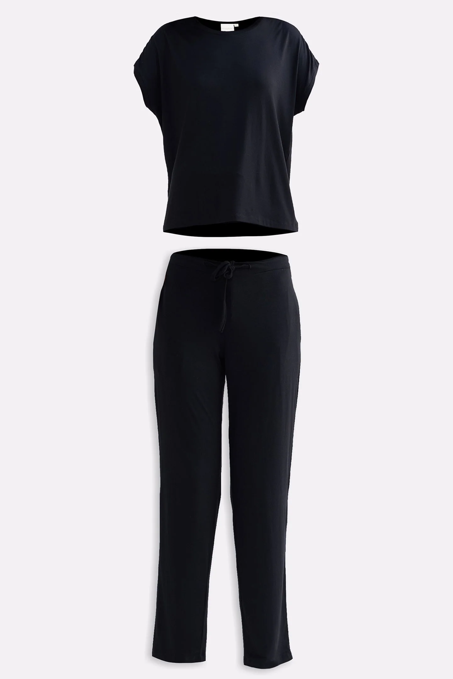 Relaxed Tee Set in Black - Image 11