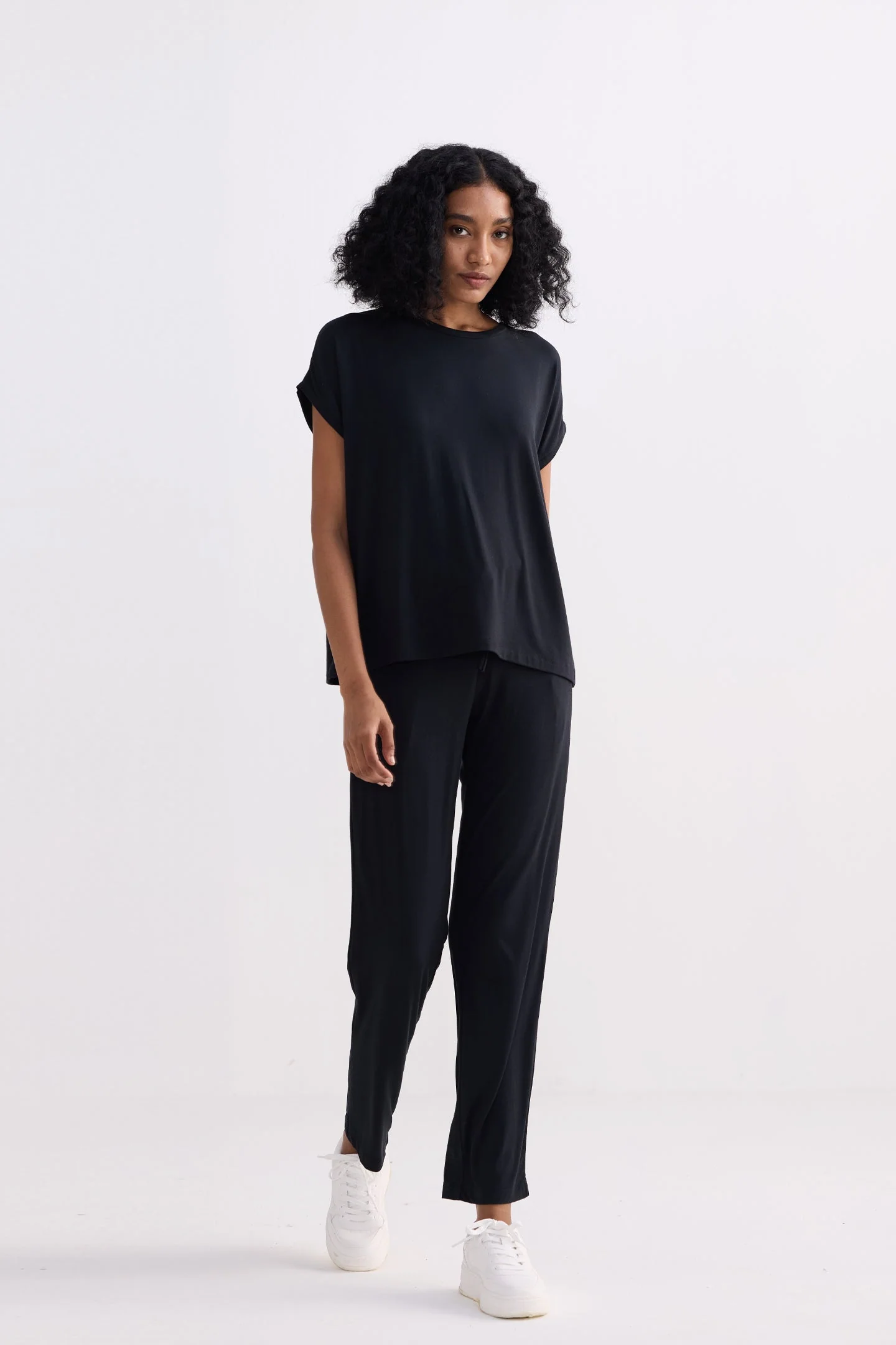 Relaxed Tee Set in Black - Image 2