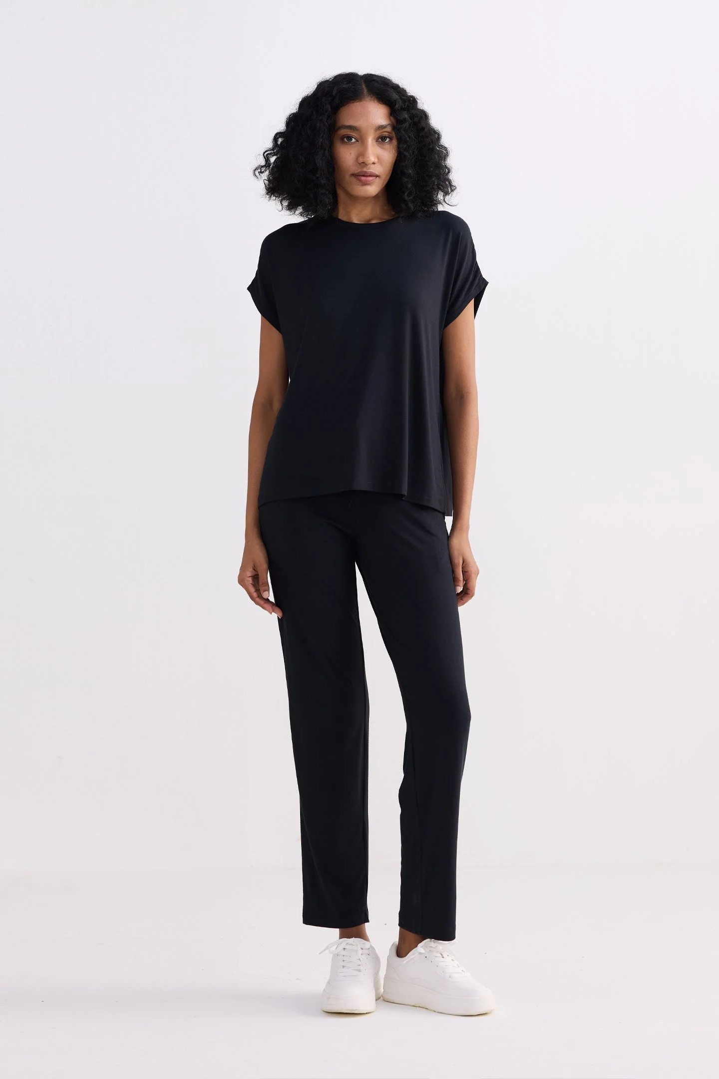 Relaxed Tee Set in Black - Image 7