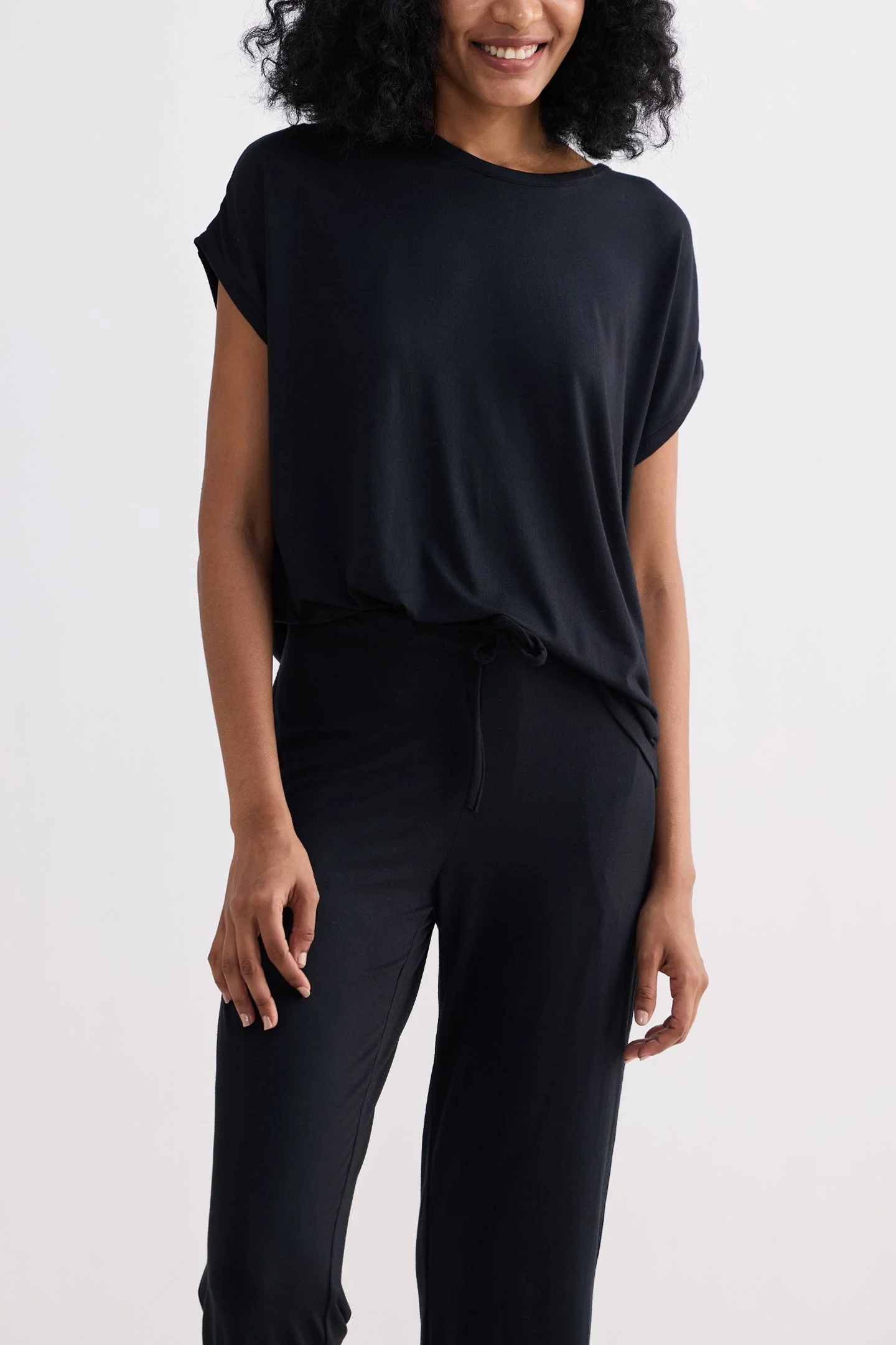 Relaxed Tee Set in Black - Image 8