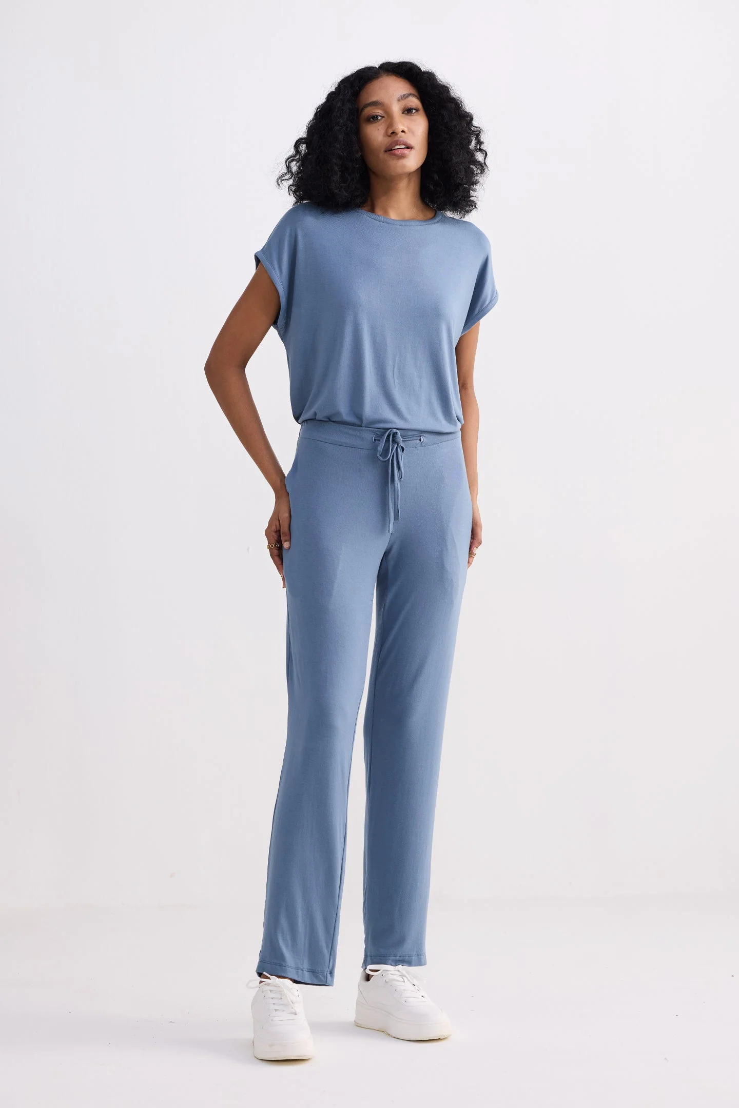 Relaxed Tee Set in Blue - Image 10