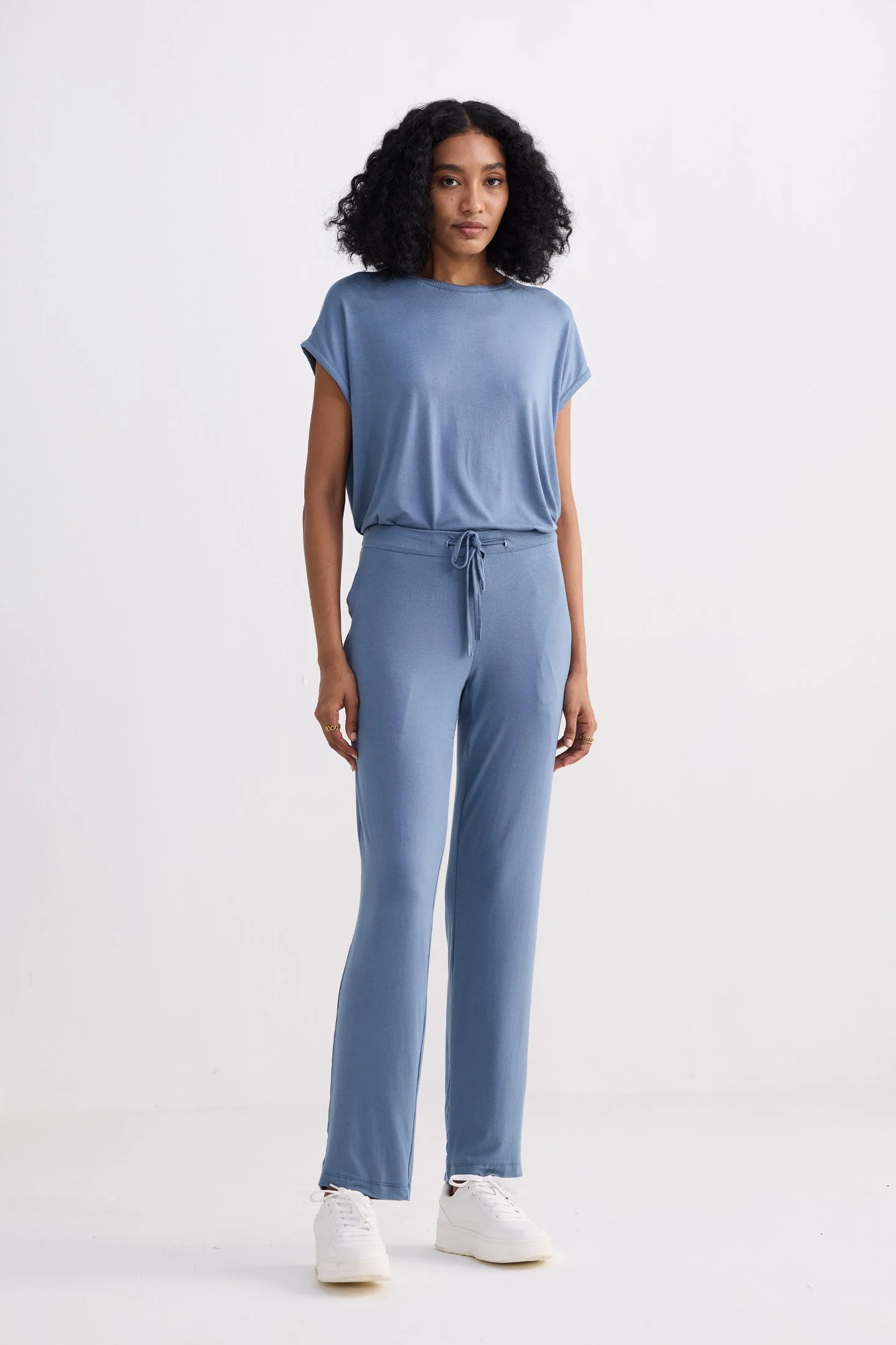 Relaxed Tee Set in Blue - Image 3