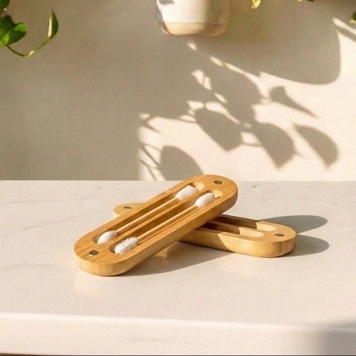 Reusable Bamboo Ear Swabs with Case