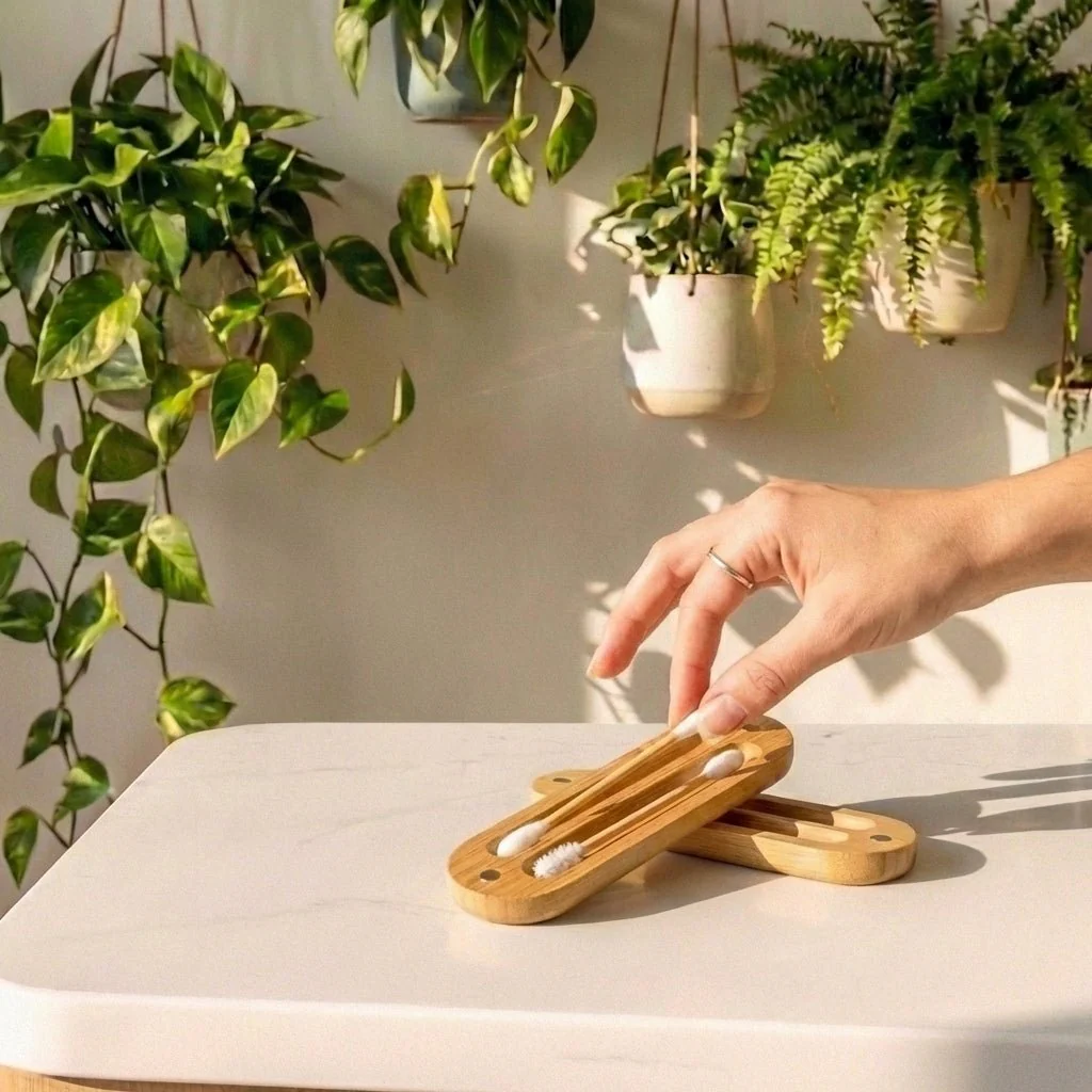 Reusable Bamboo Ear Swabs with Case - Image 2