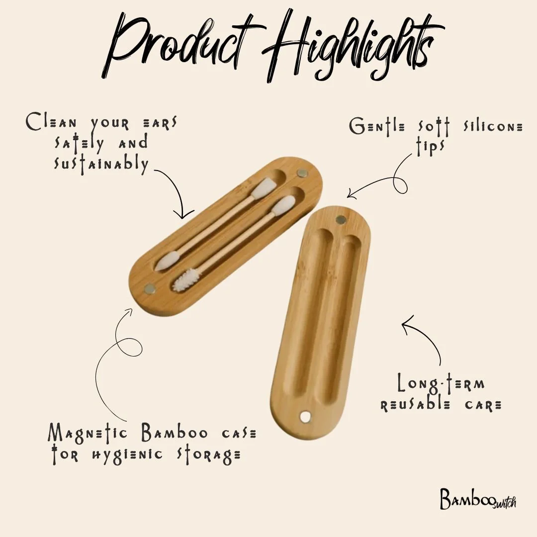 Reusable Bamboo Ear Swabs with Case - Image 7