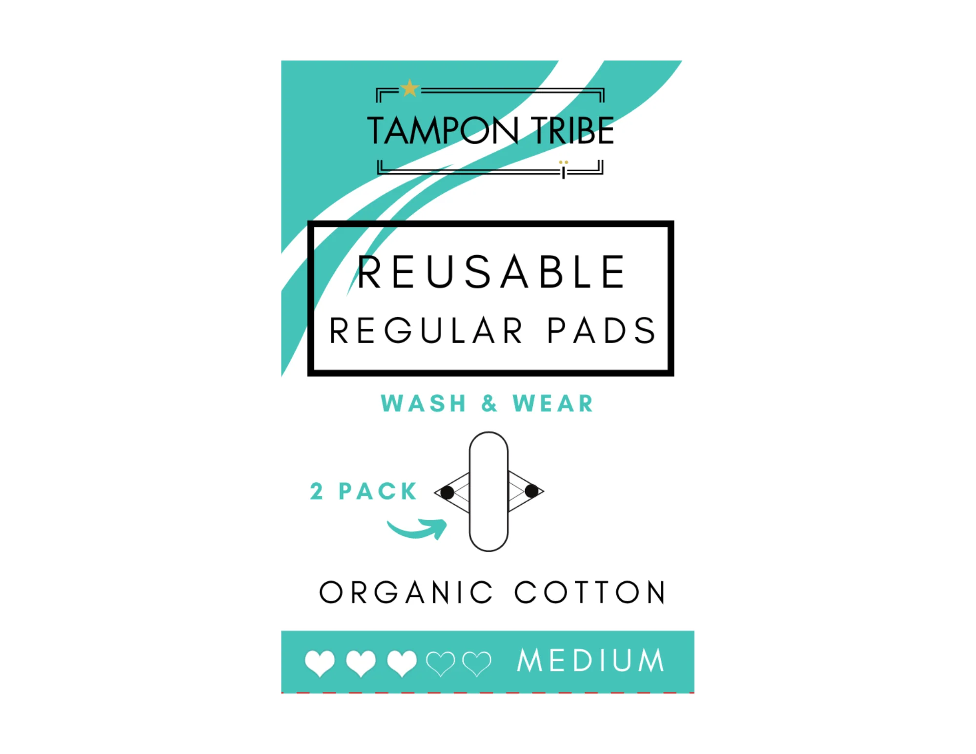 REUSABLE PADS - ORGANIC COTTON - 2 PACK - Image 6