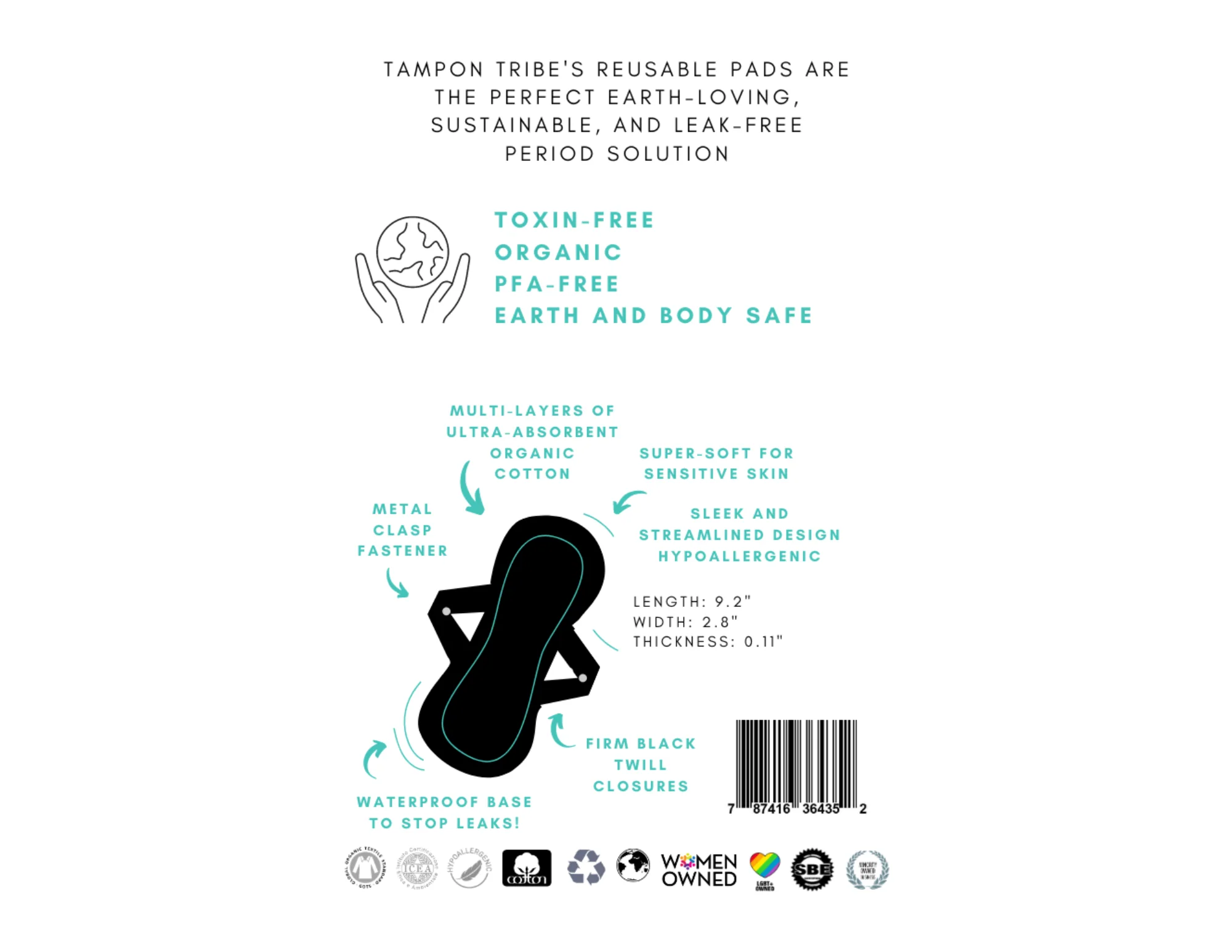 REUSABLE PADS - ORGANIC COTTON - 2 PACK - Image 7