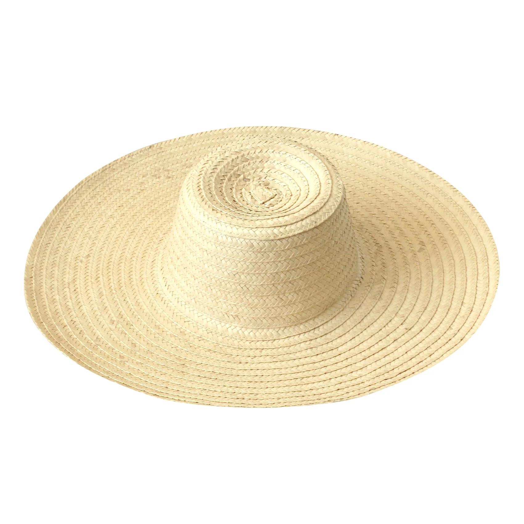 RIANNA Palm Straw Hats in Natural Beige - Image 2